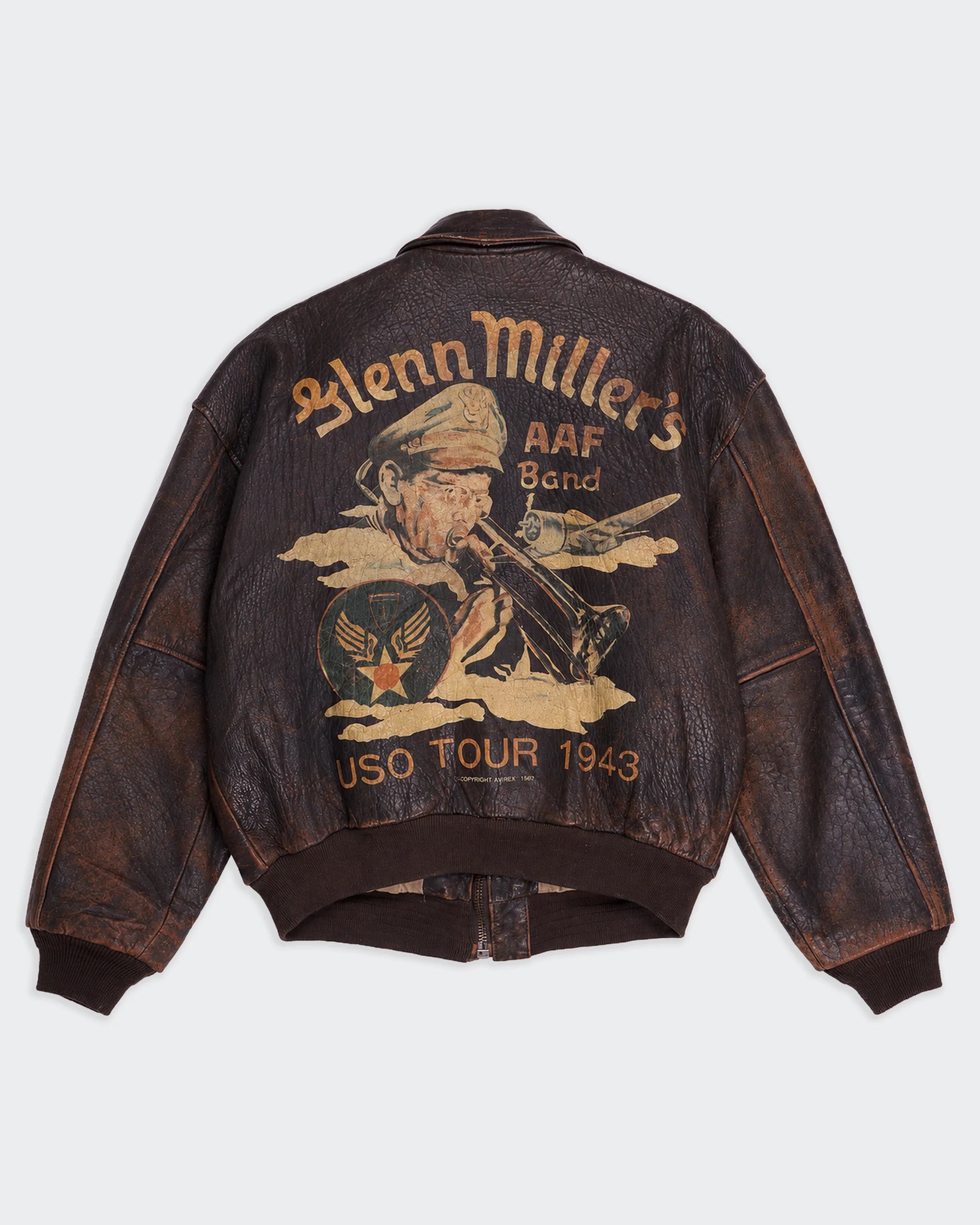 Avirex Brown Bomber Jacket - L