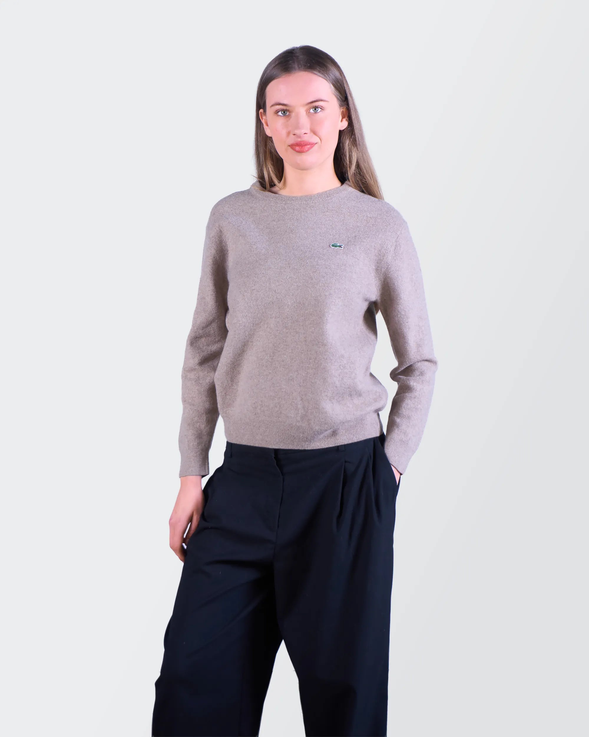 Lacoste Grey Crewneck Jumper - S