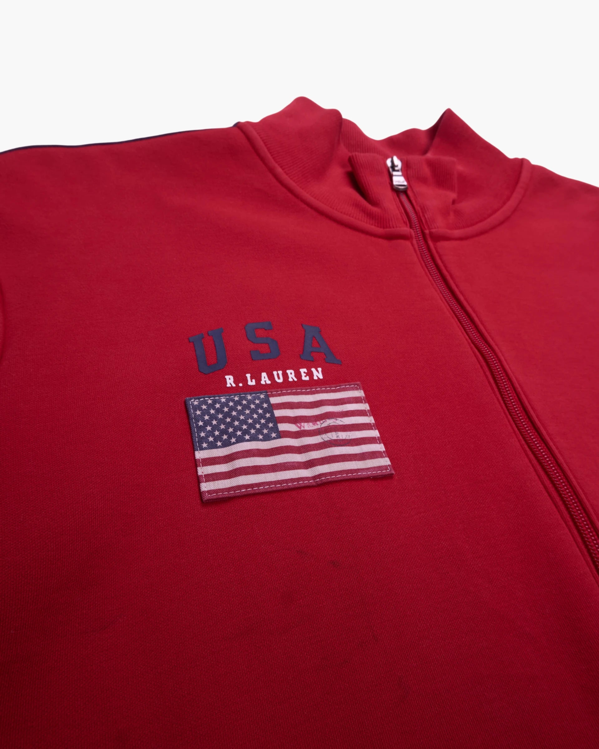 Ralph Lauren Red Full-Zip Jumper - XL