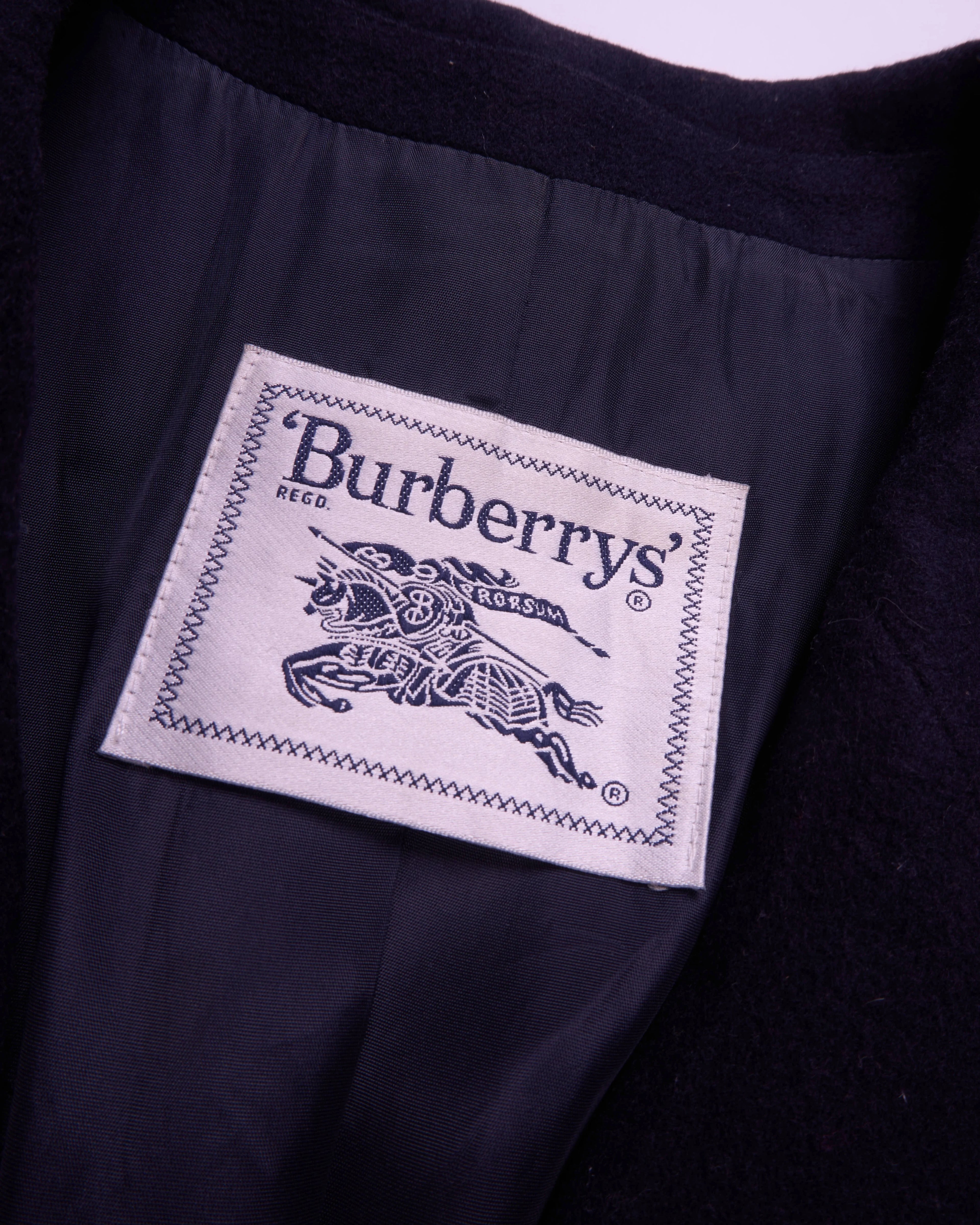 Burberry Navy Double-breasted Blazer - L/M