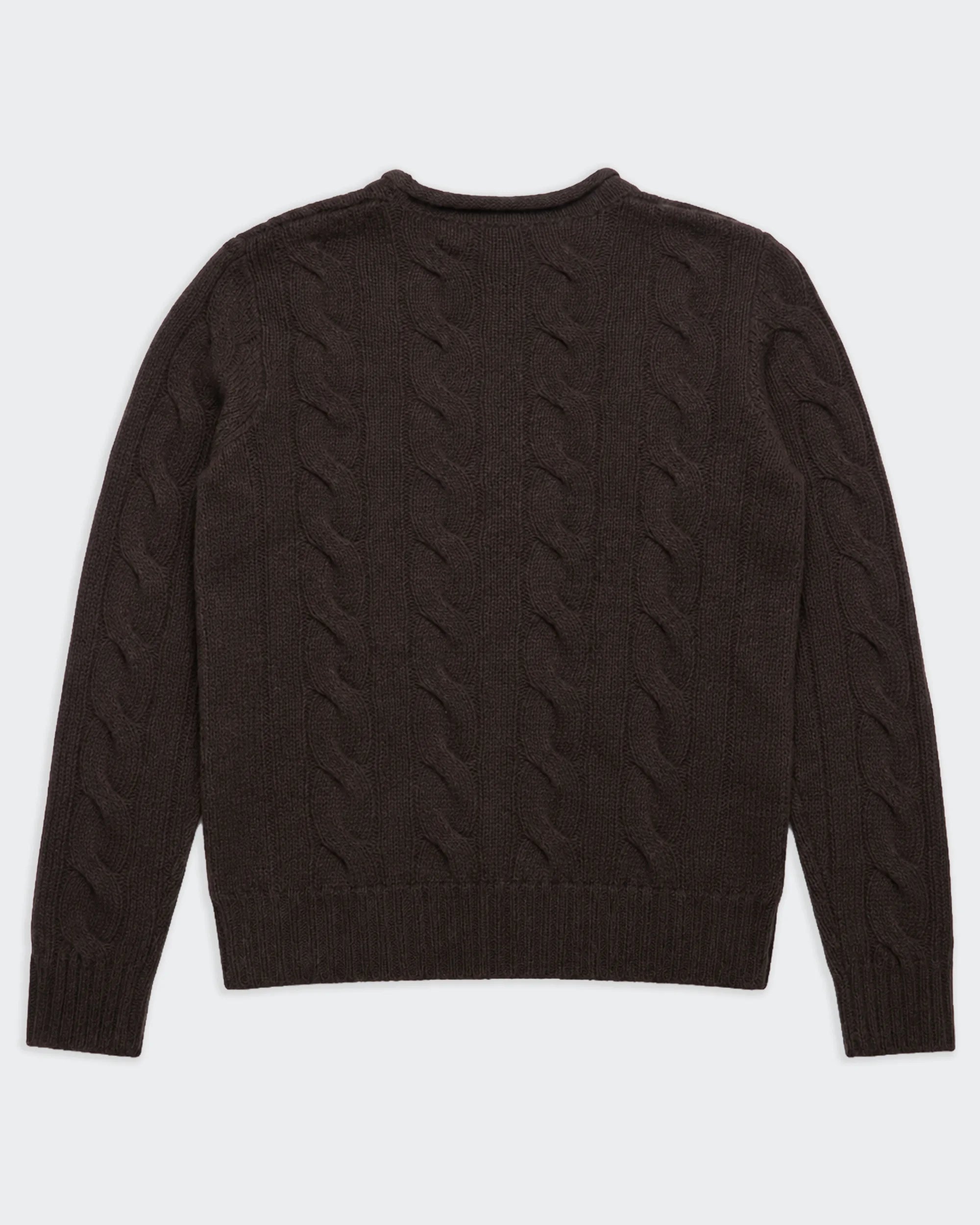 Ralph Lauren Brown Cable-knit Jumper - S