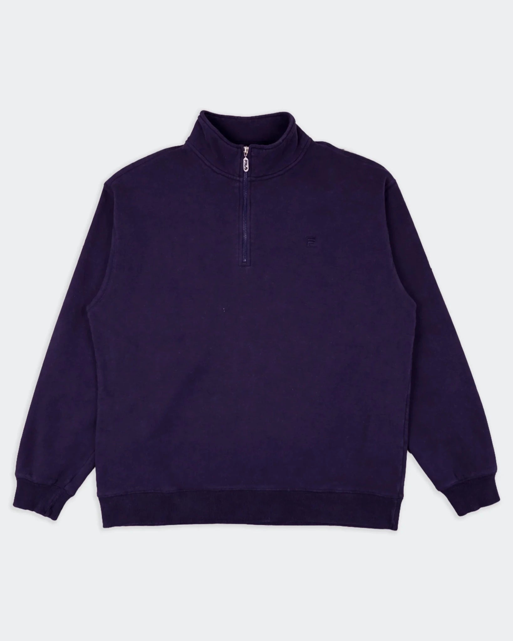 Fila Navy Cotton Quarter - zip Sweater - XL