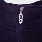 Fila Navy Cotton Quarter - zip Sweater - XL