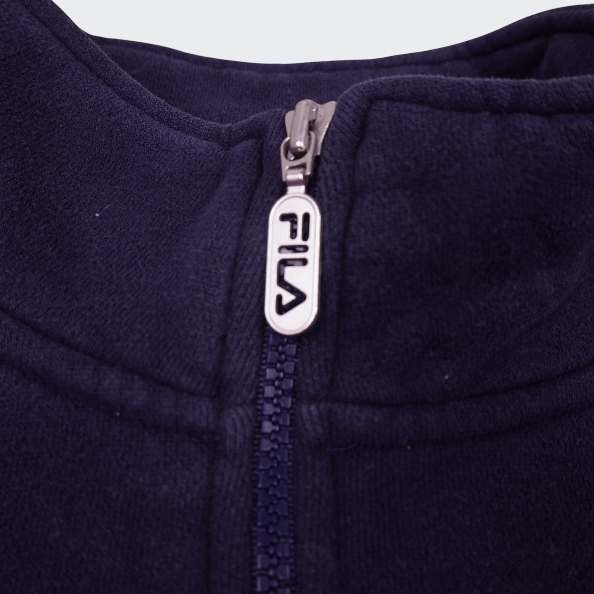 Fila Navy Cotton Quarter - zip Sweater - XL
