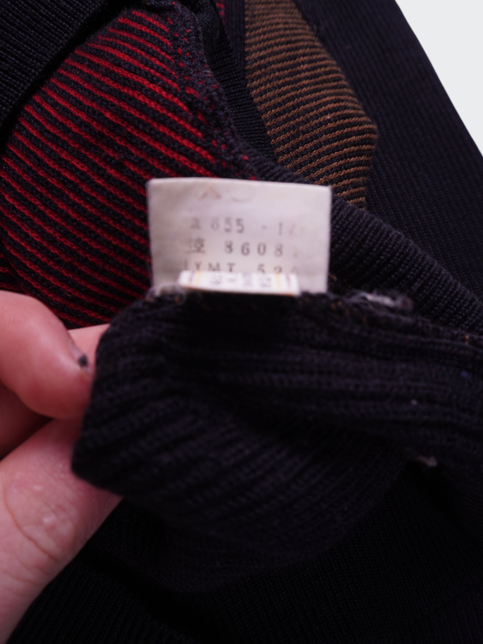 Yves Saint Laurent Black Cotton V-neck Sweater - S