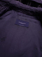 Burberry marineblauwe nylon gewatteerde jas - maat L