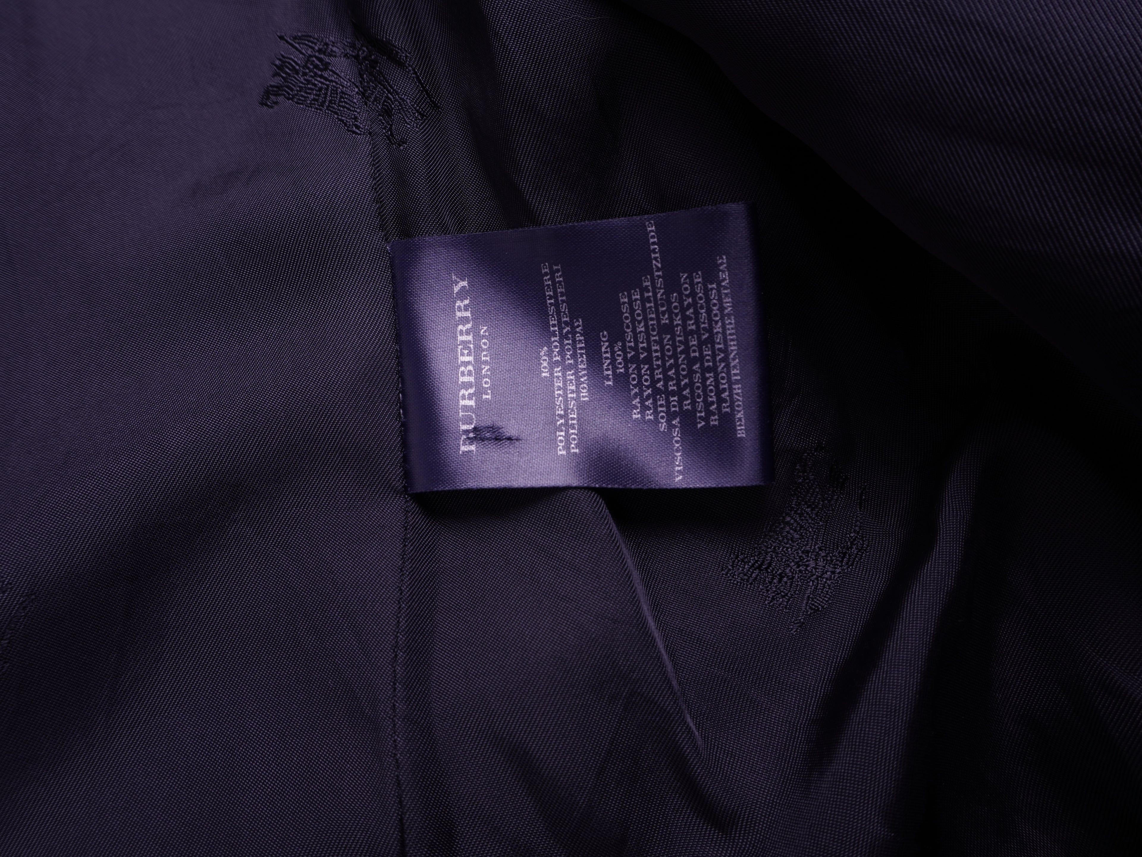 Burberry Navy Nylon Quilted Jacket - L