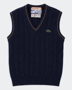Lacoste Navy Sleeveless Jumper - L