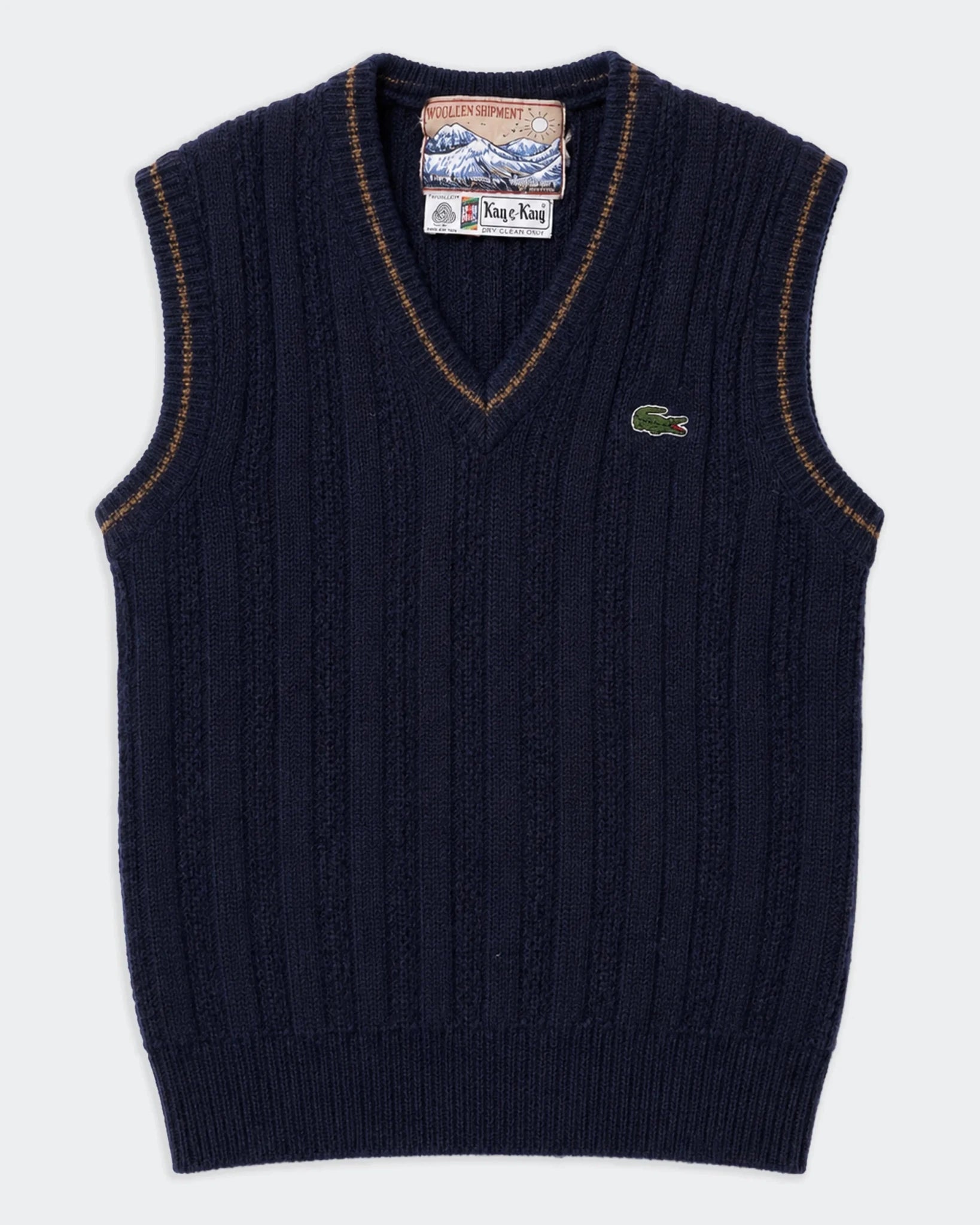 Lacoste Navy Sleeveless Jumper - L