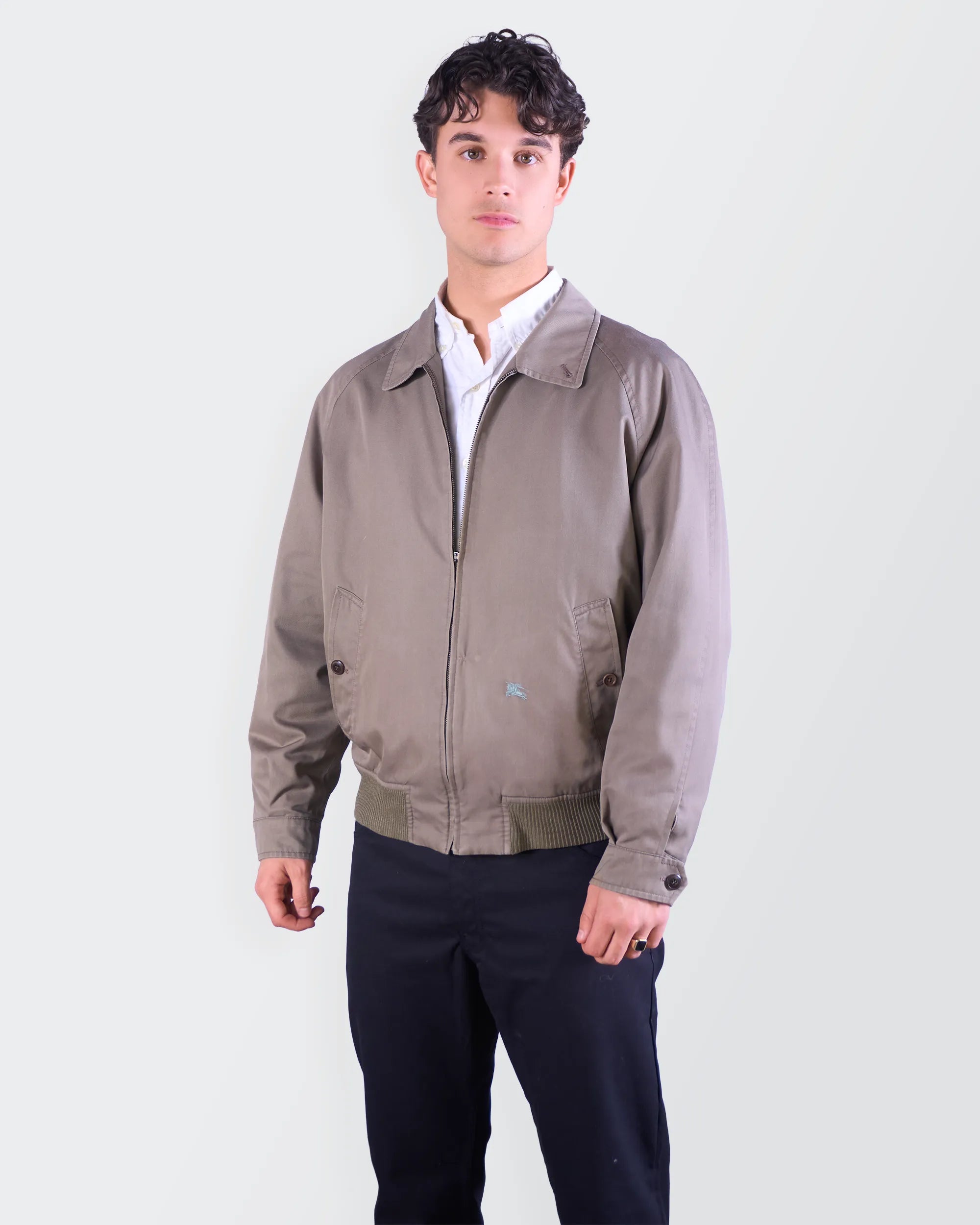 Burberry 1990's Green Harrington Jacket - M