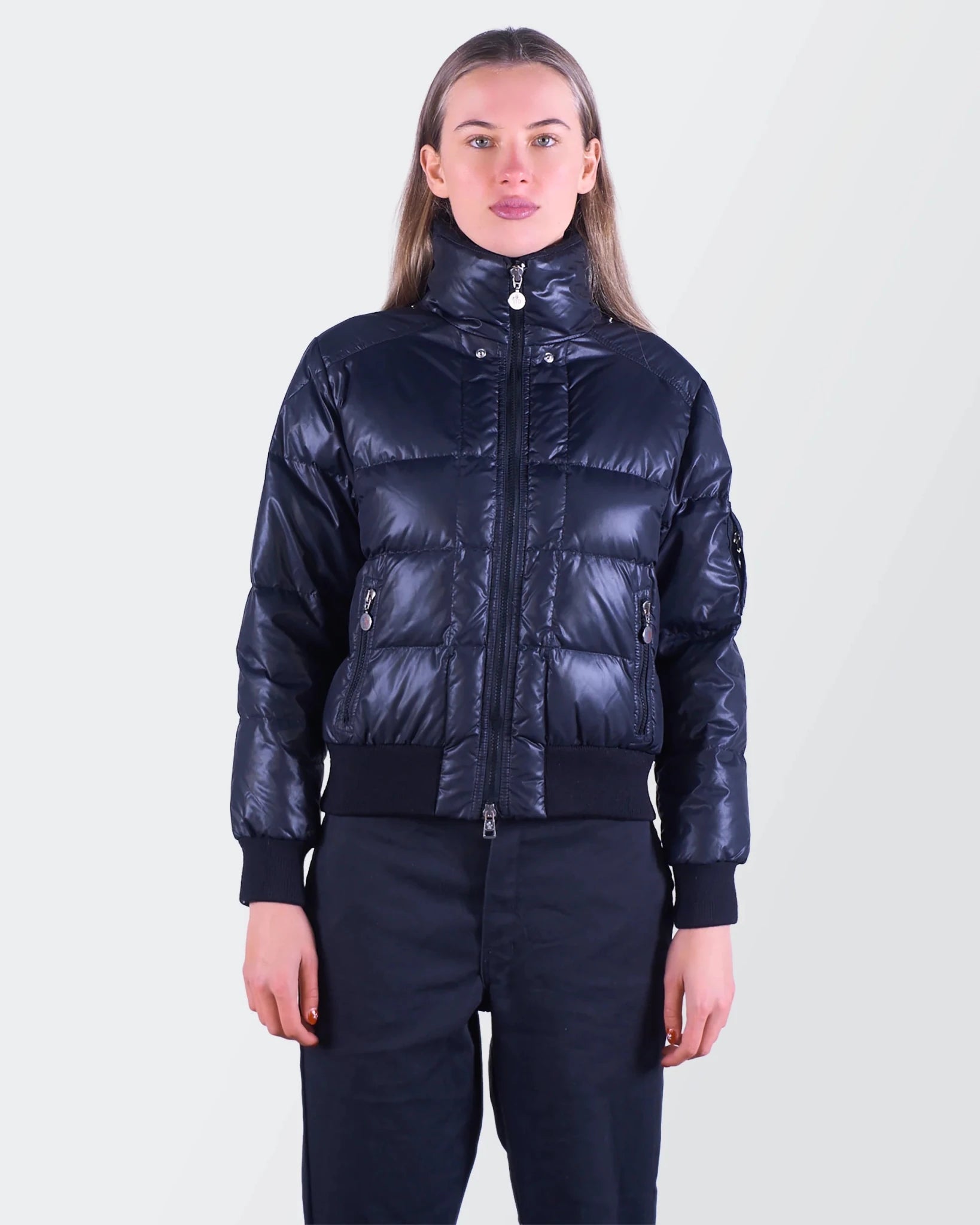 Moncler Navy Nylon Down Jacket - S