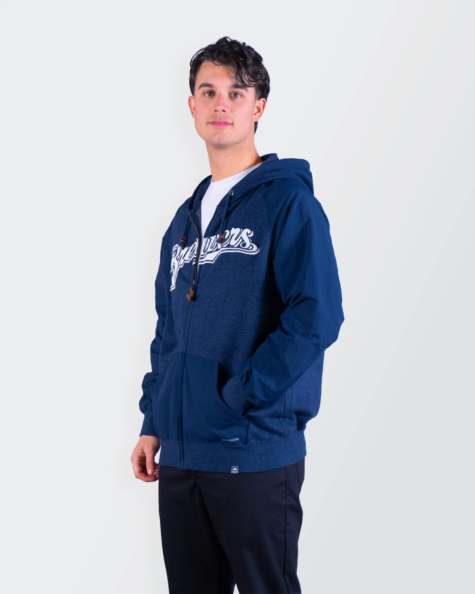 Navy Full - Zip Hoodie - L