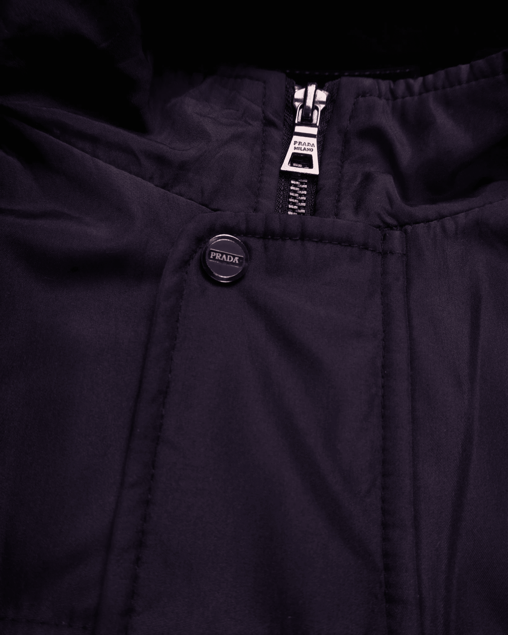 Prada Black Rain Jacket - M