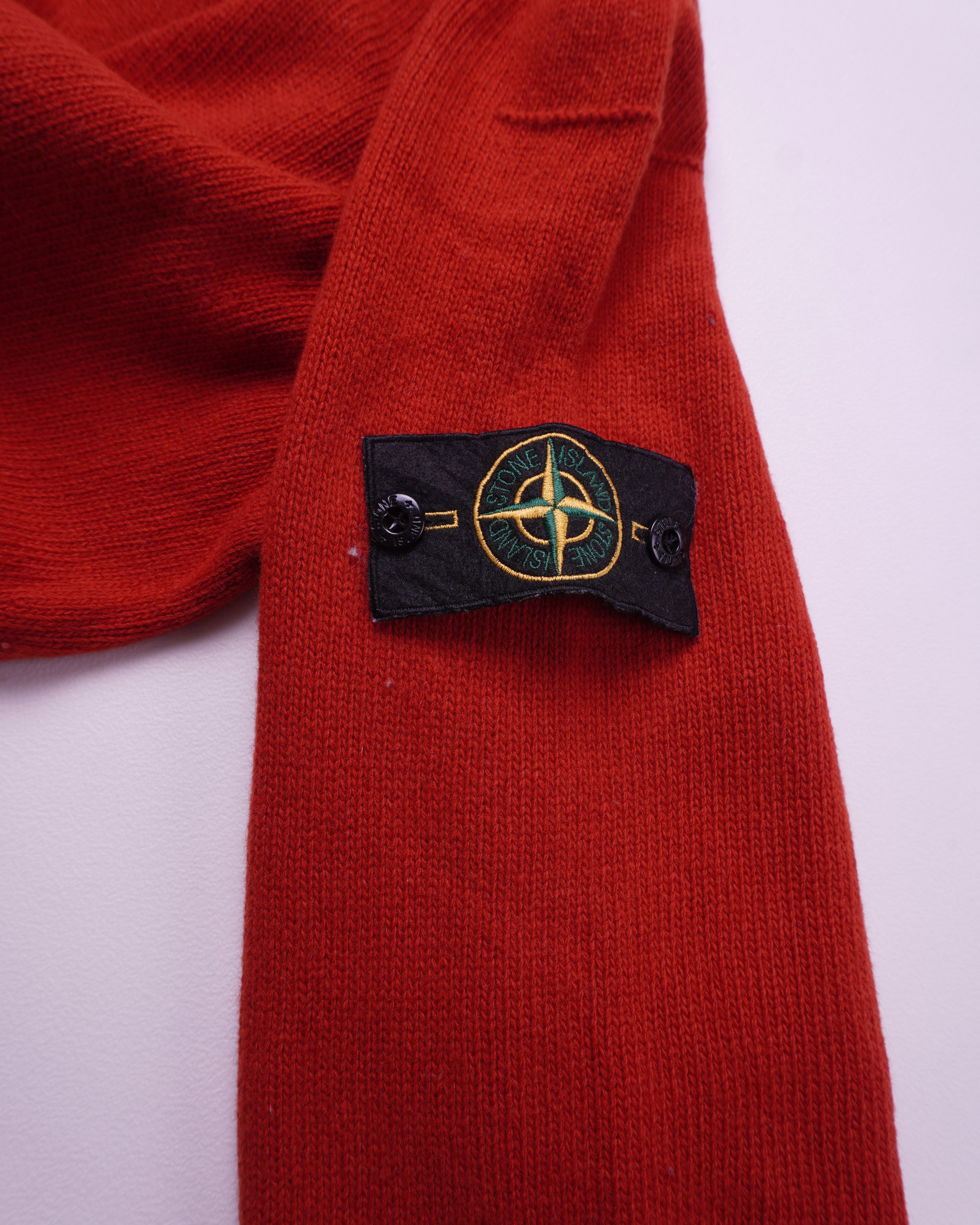 Stone Island Orange Crewneck Sweater - L