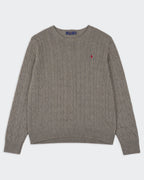 Ralph Lauren Grey Cable-Knit jumper - XXL
