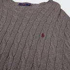 Ralph Lauren Grey Cable-Knit jumper - XXL