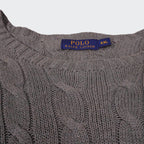 Ralph Lauren Grey Cable-Knit jumper - XXL