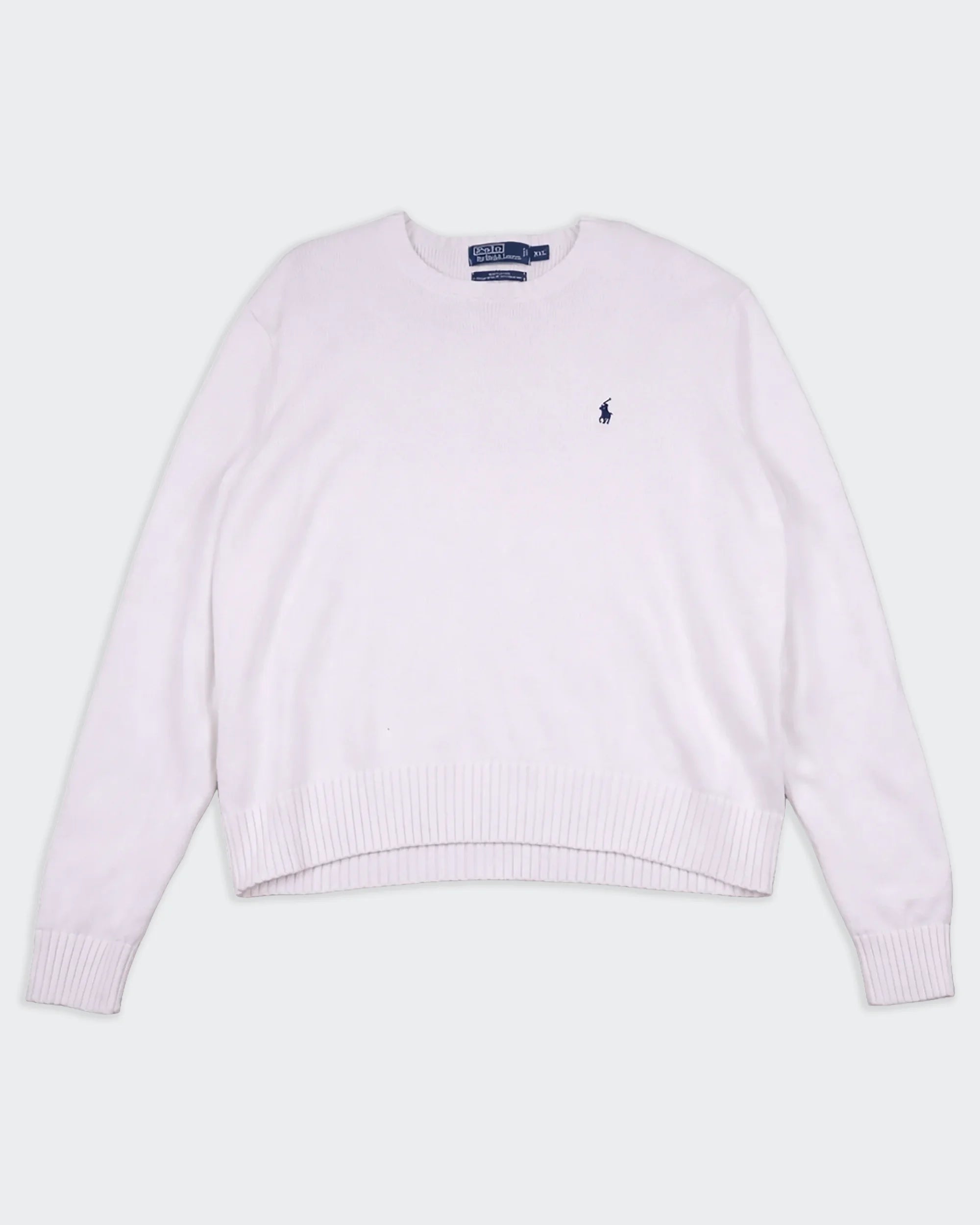 Ralph Lauren White  Crewneck Sweater - XXL