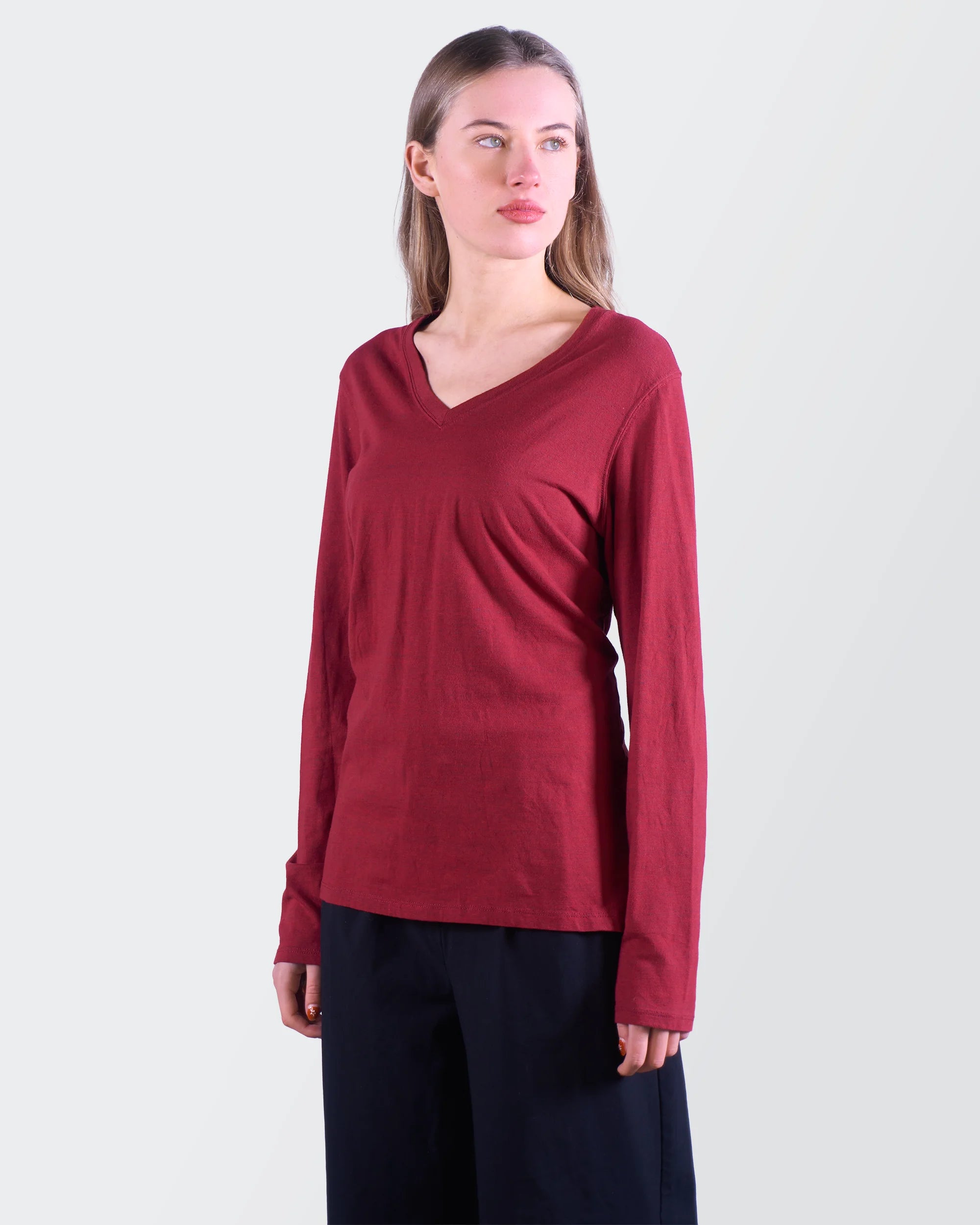 Dickies Red Cotton Long Sleeve T-shirt - M
