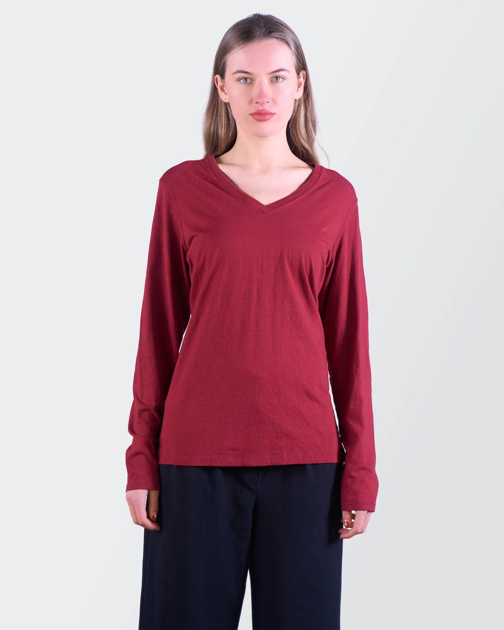 Dickies Red Cotton Long Sleeve T-shirt - M