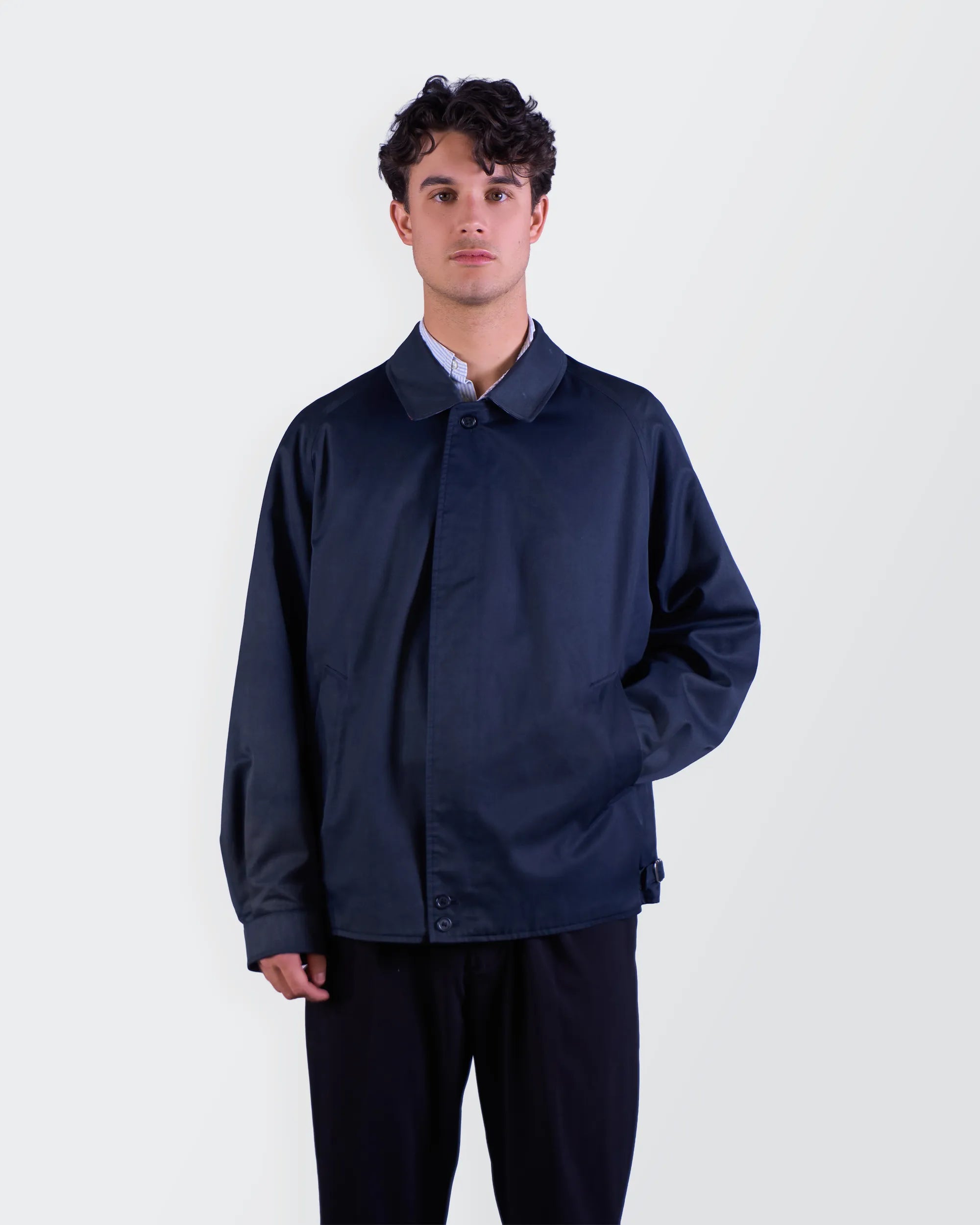 Burberry 1990's Navy Coach Jacket - L