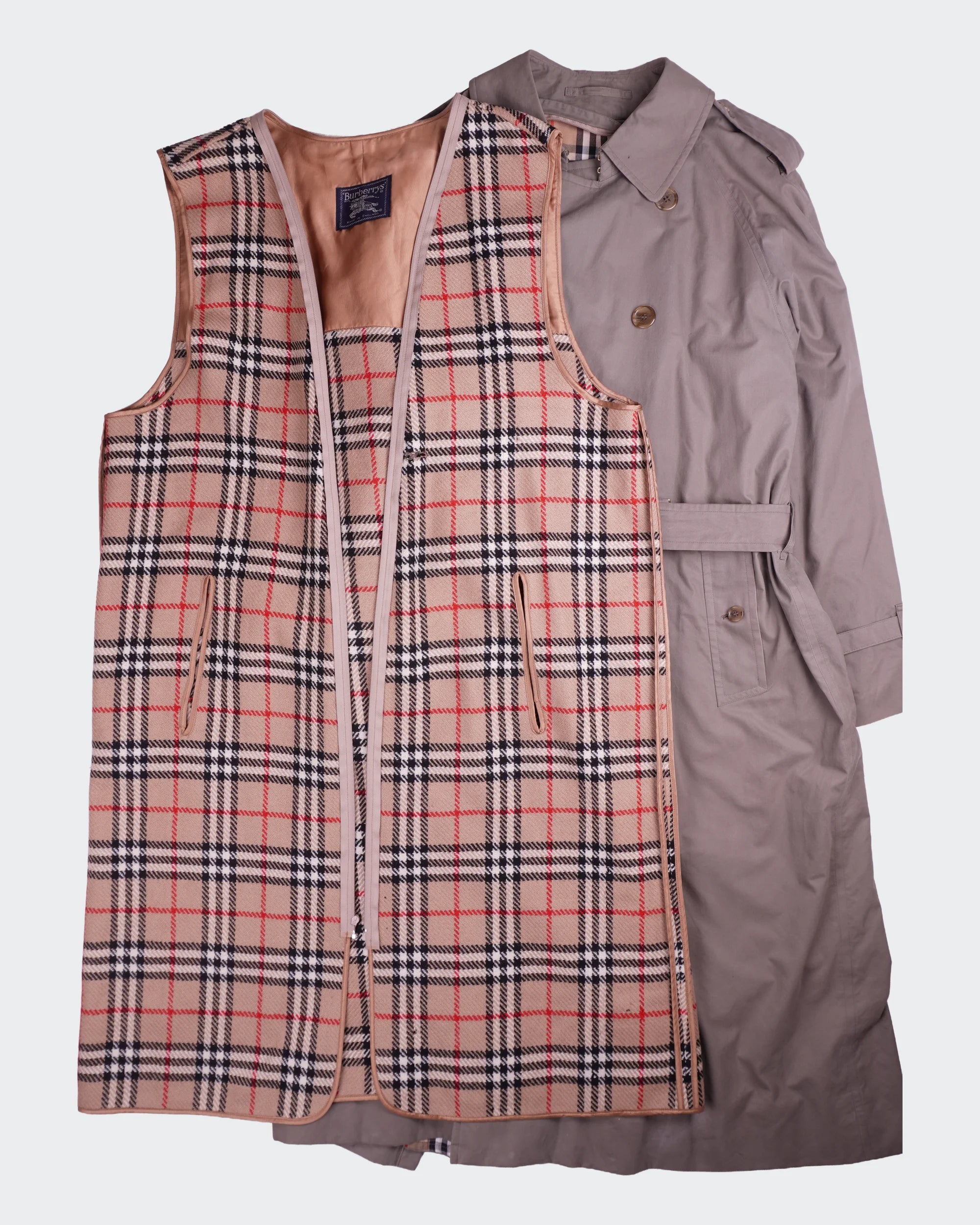 Burberry 1990's Beige Cotton Trenchcoat - XXL