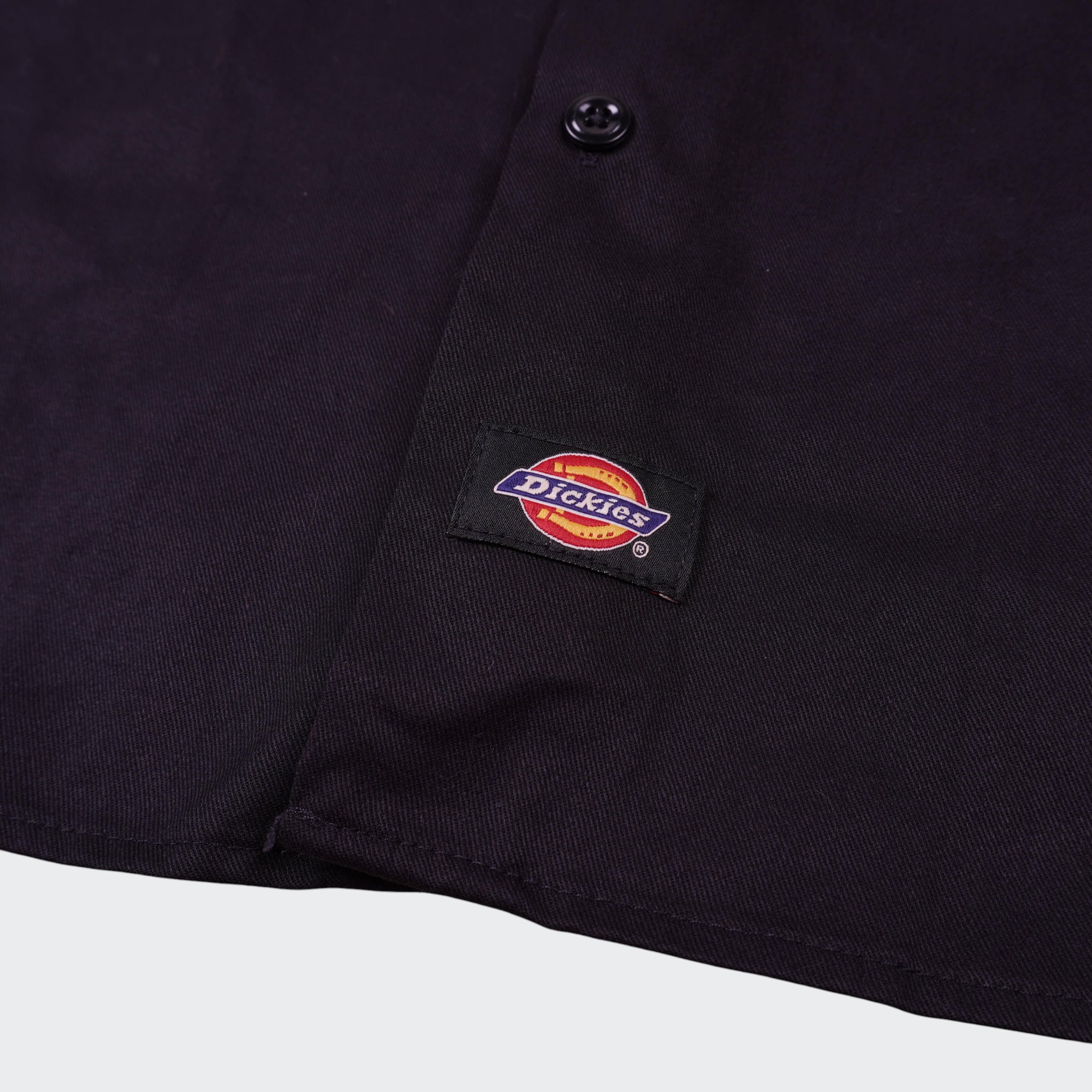Dickies Black Cotton Button-up Shirt - M
