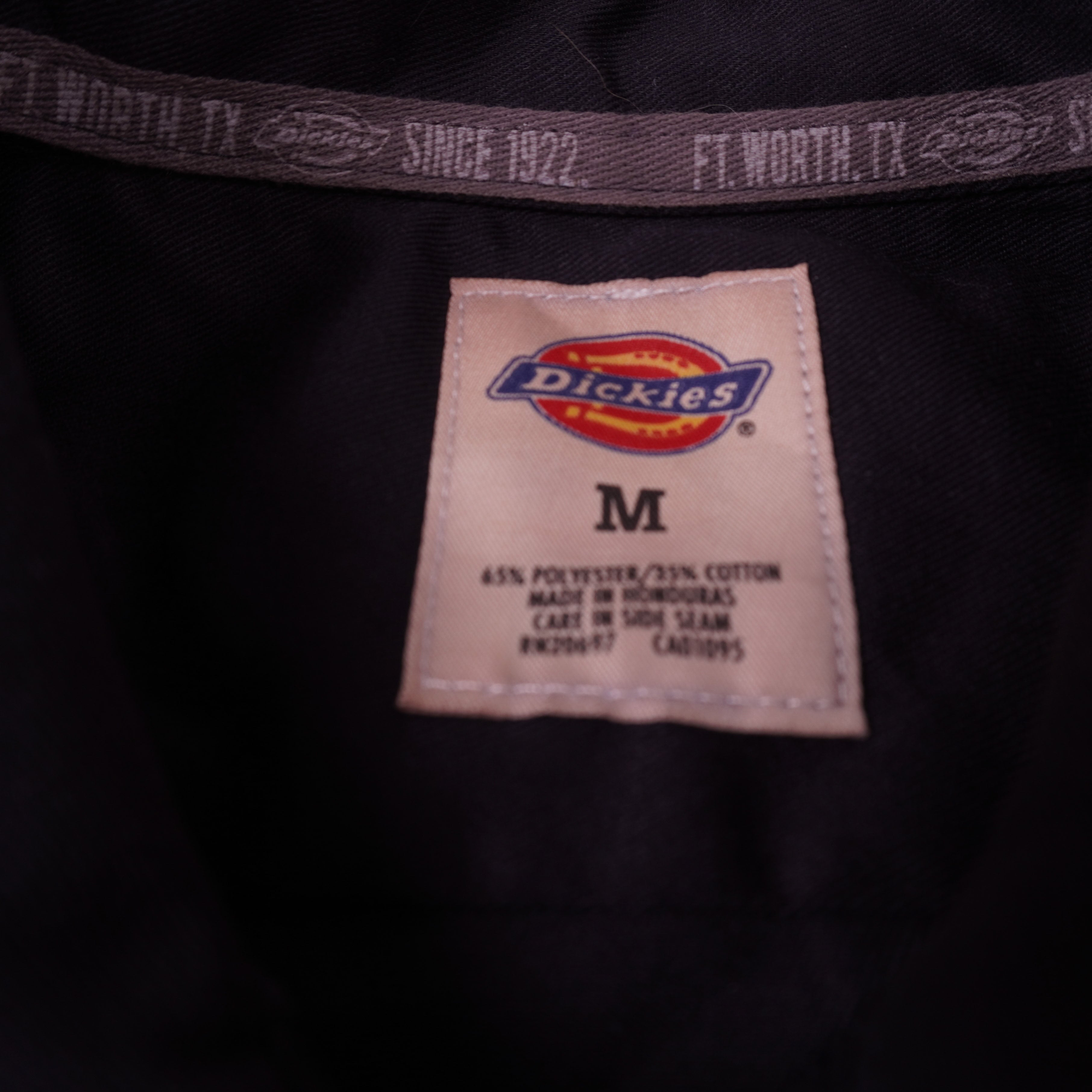 Dickies Black Cotton Button-up Shirt - M