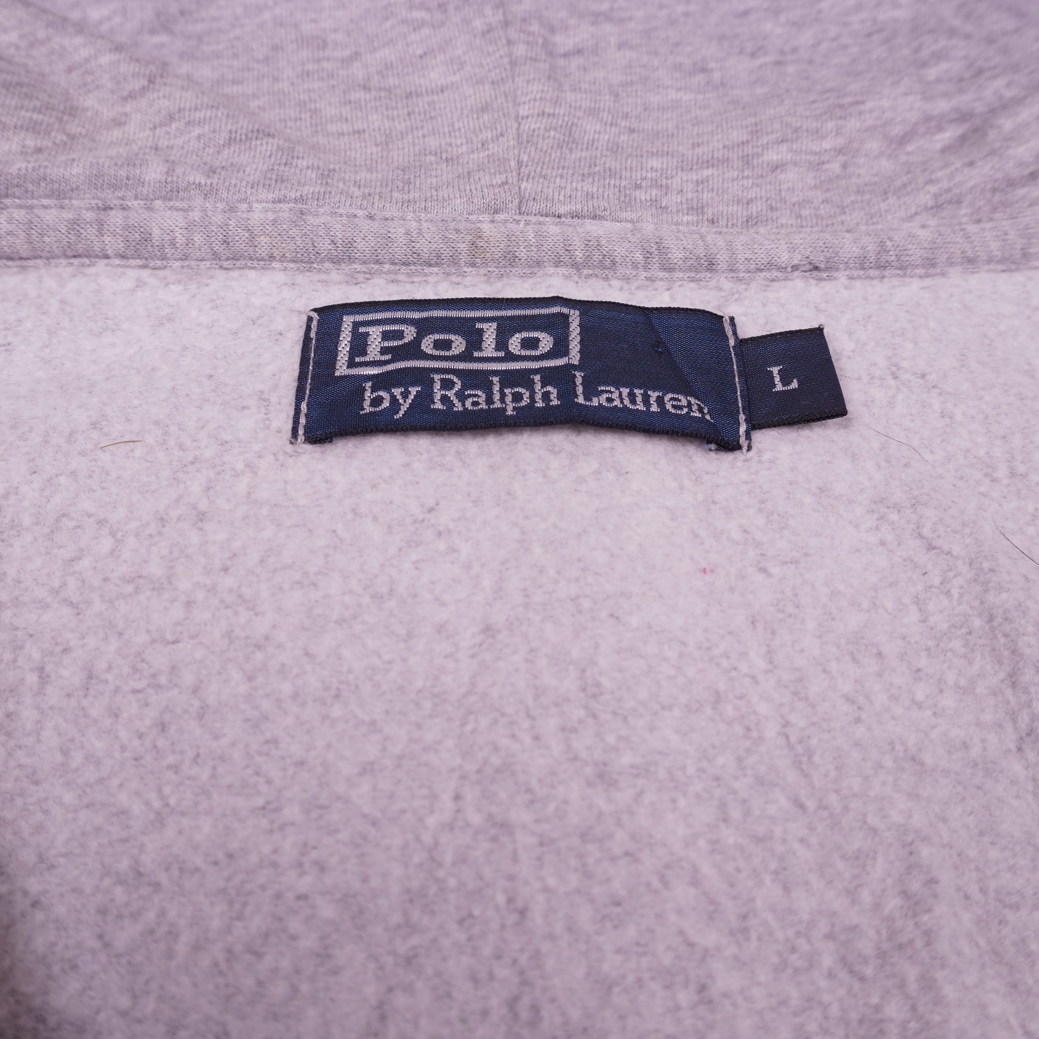 Ralph Lauren Grey Full-Zip Hoodie - L