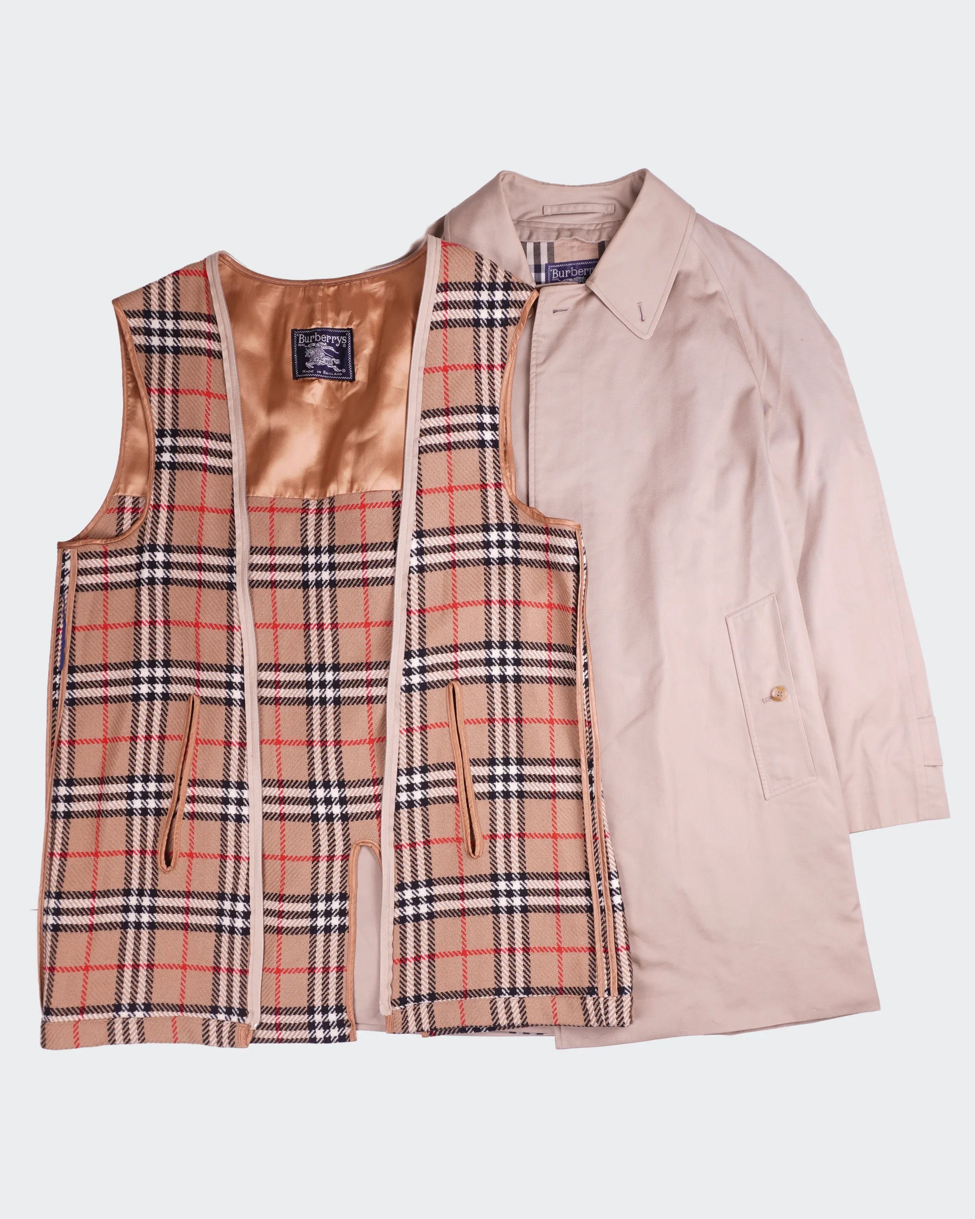 Burberry 1990's Beige  Car Coat - L