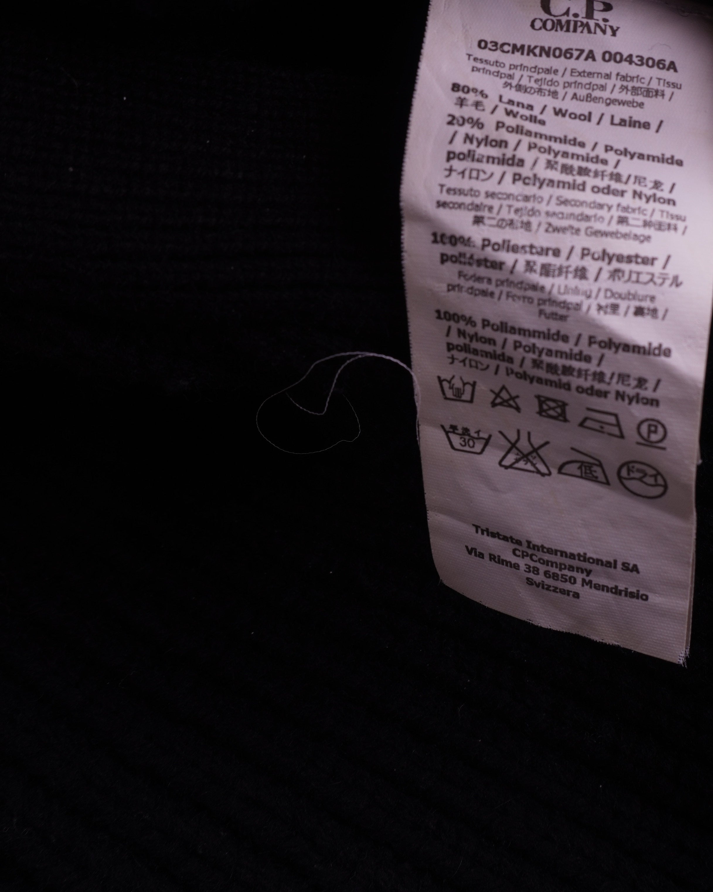 C.P. Company Black Wool, ,  Jacket - L