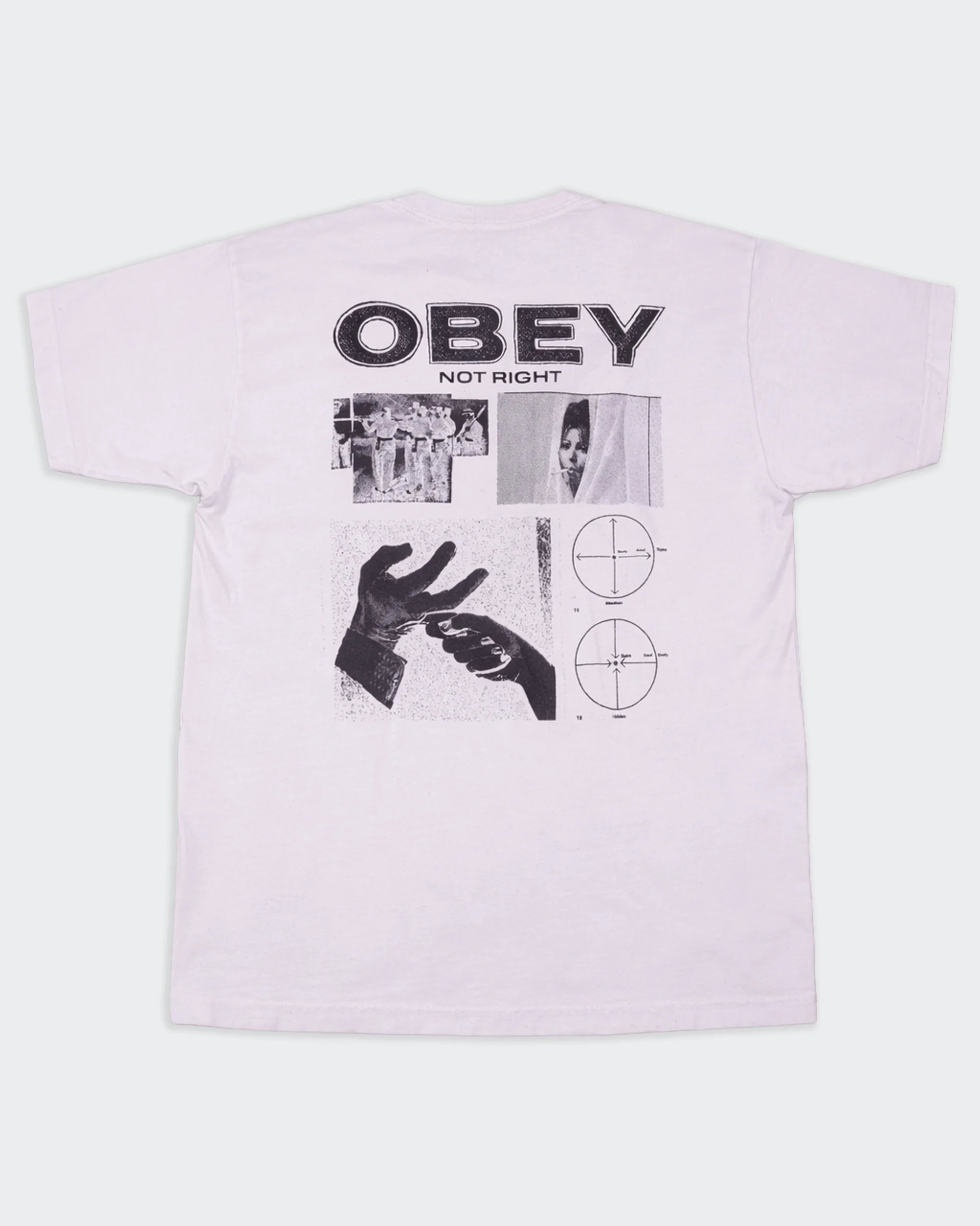 Obey White Graphic T-shirt - M