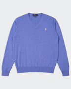 Ralph Lauren Blue  V-neck Sweater - S
