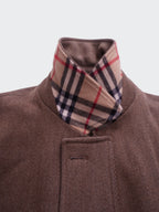 Burberry 1990's Brown Wool Car Coat - XL