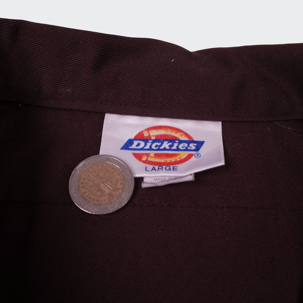 Dickies Brown Button-up Shirt - L