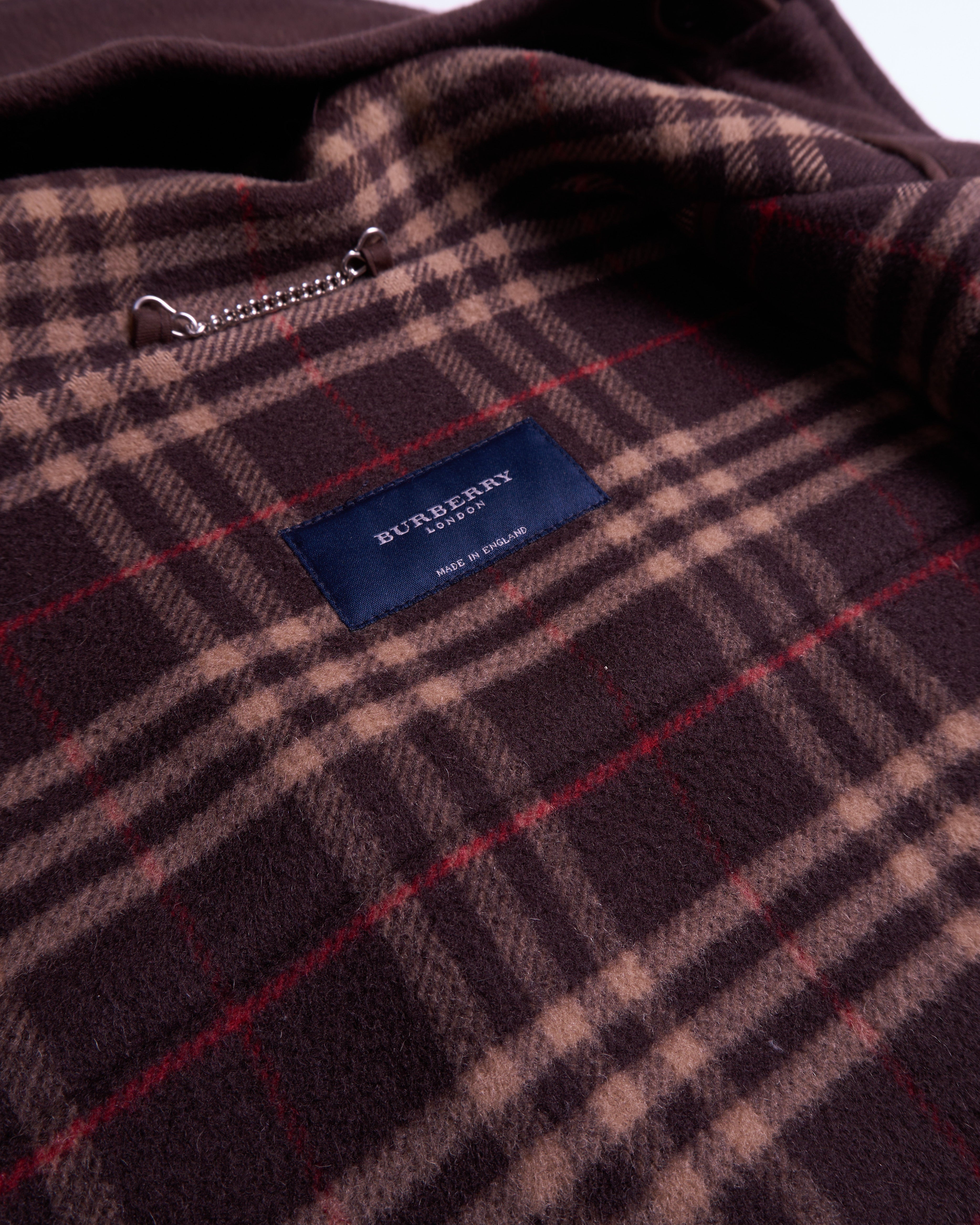 Burberry 2000's Brown Wool Duffle Coat - XL