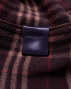 Burberry 2000's Brown Wool Duffle Coat - XL