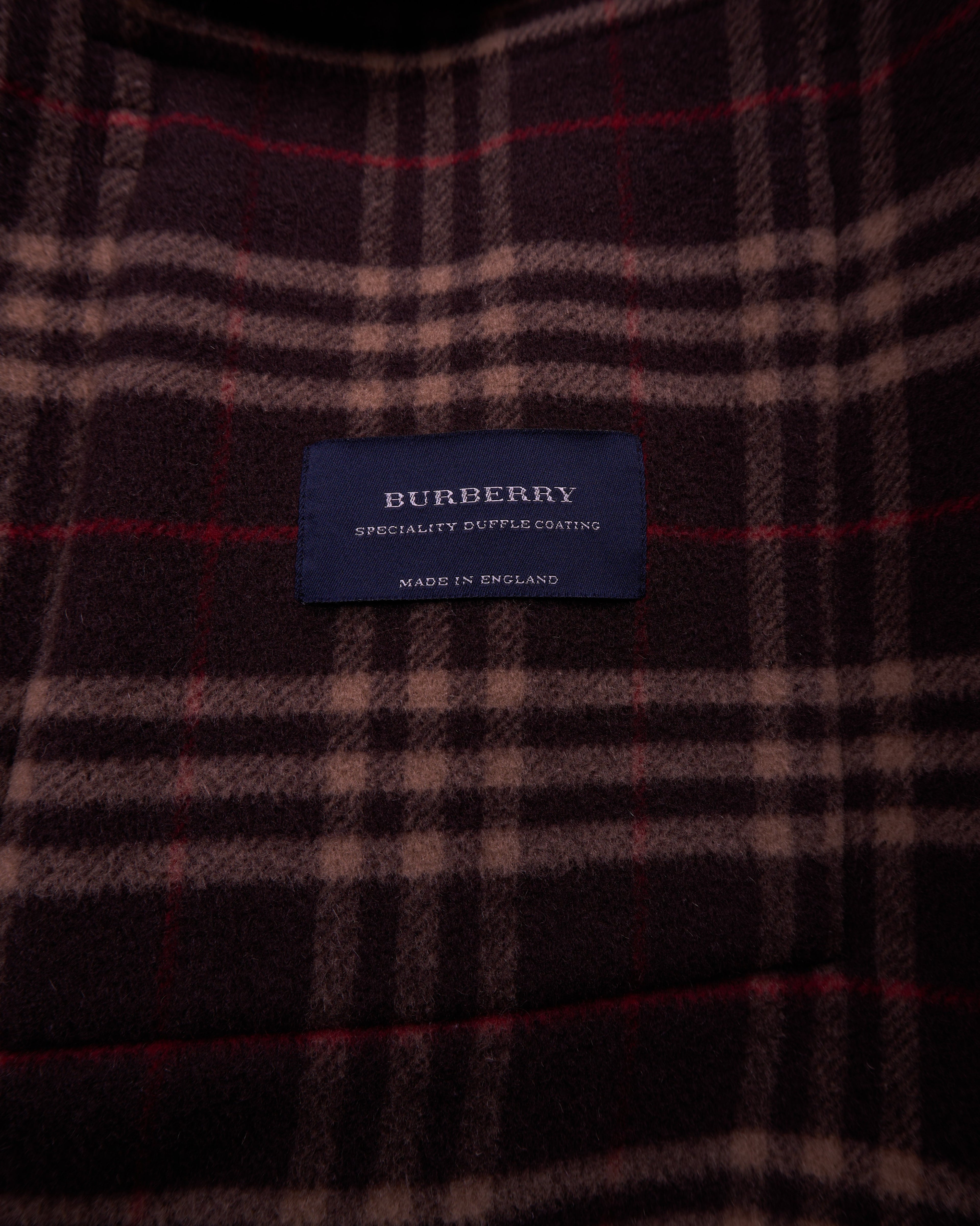 Burberry 2000's Brown Wool Duffle Coat - XL