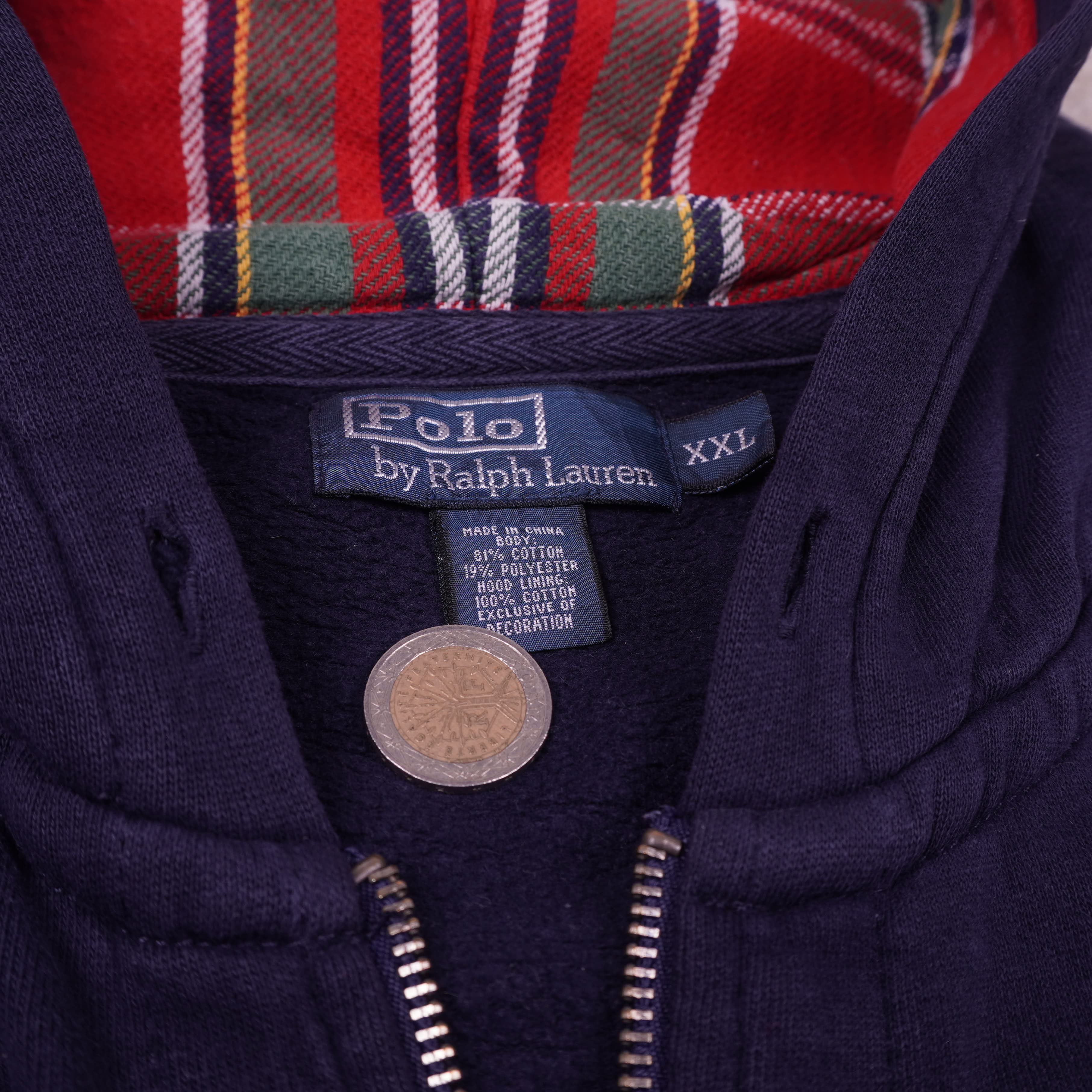 Ralph Lauren Navy  Full-Zip Hoodie - XXL