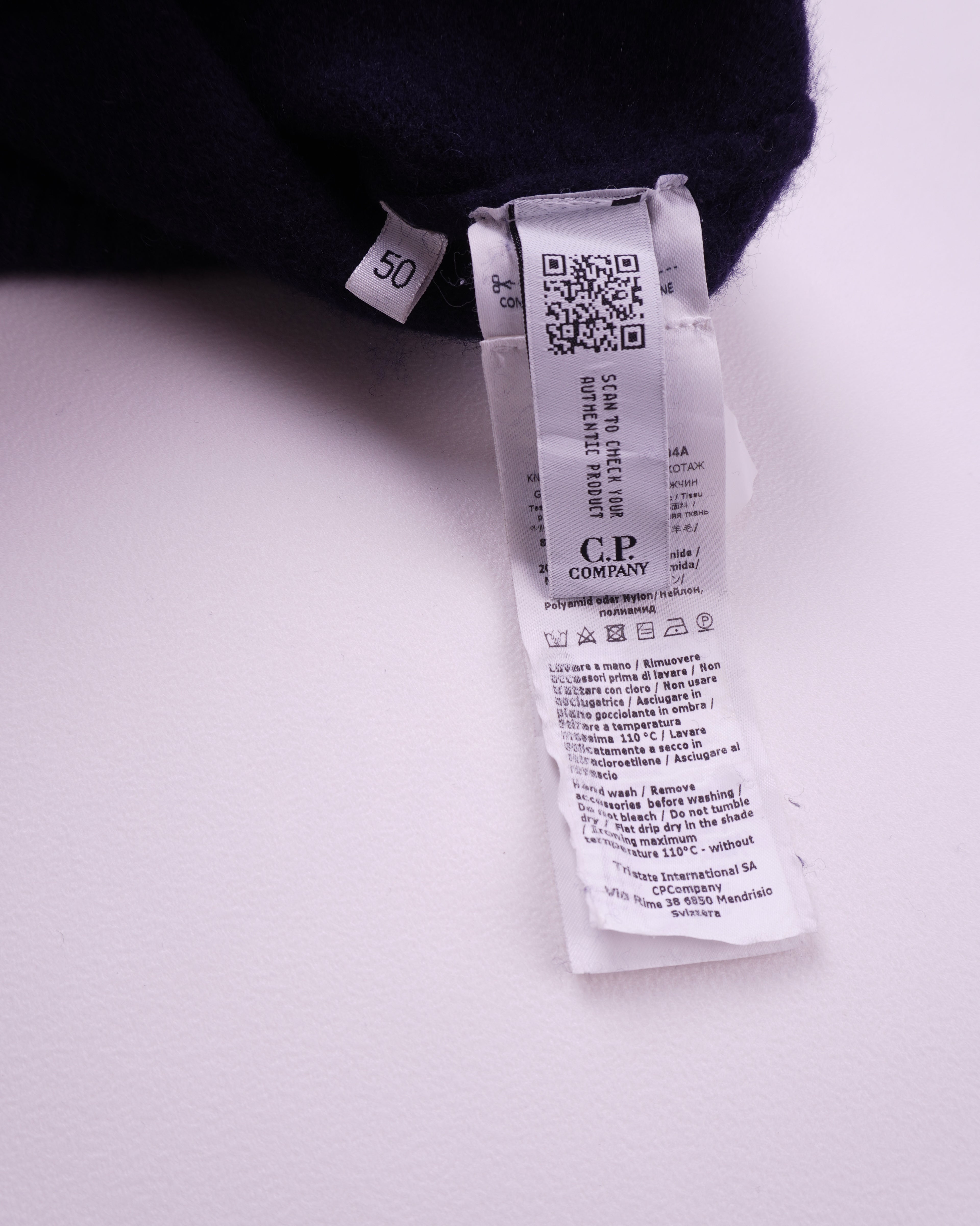 C.P. Company Navy Quarter-zip Sweater - L