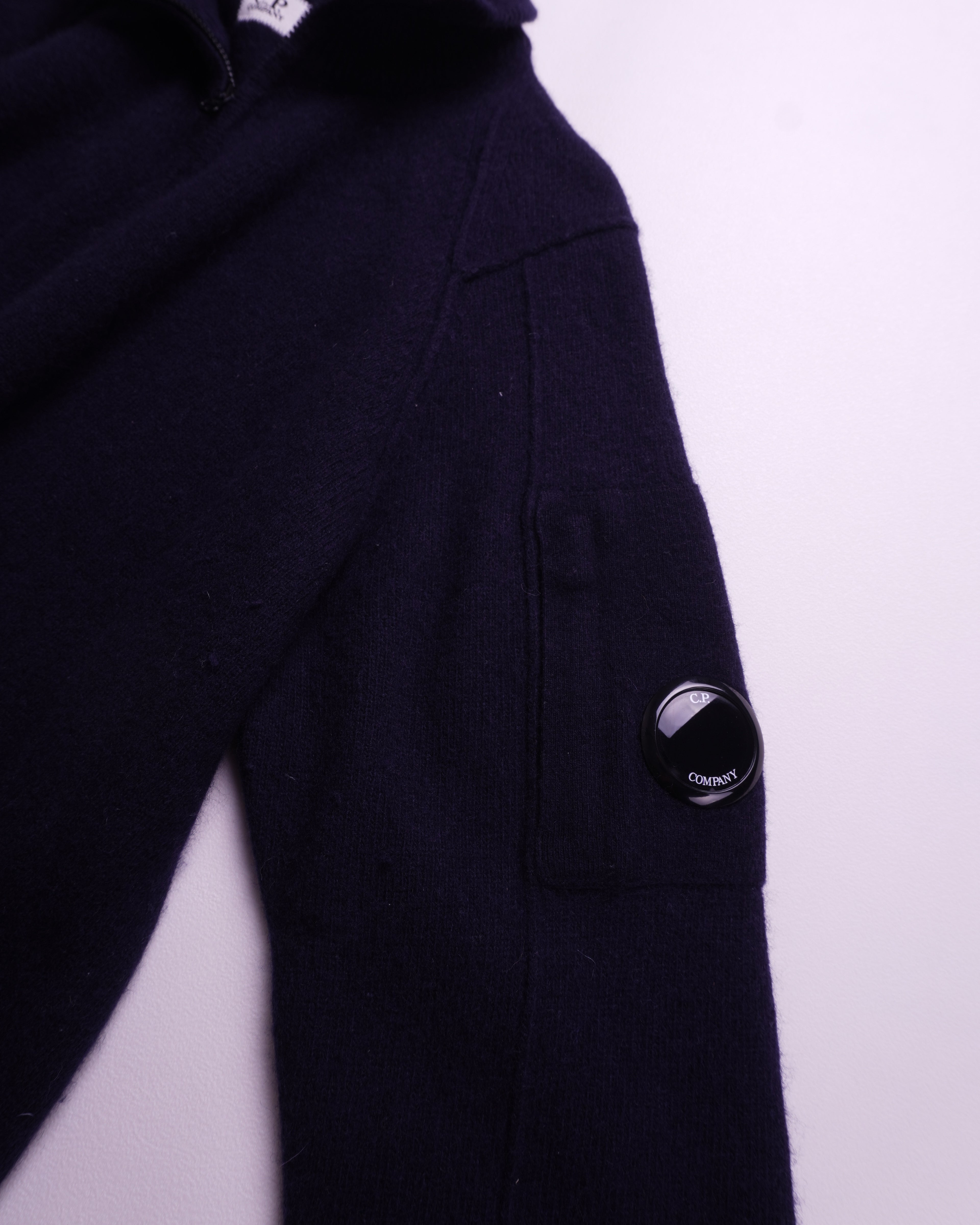 C.P. Company Navy Quarter-zip Sweater - L