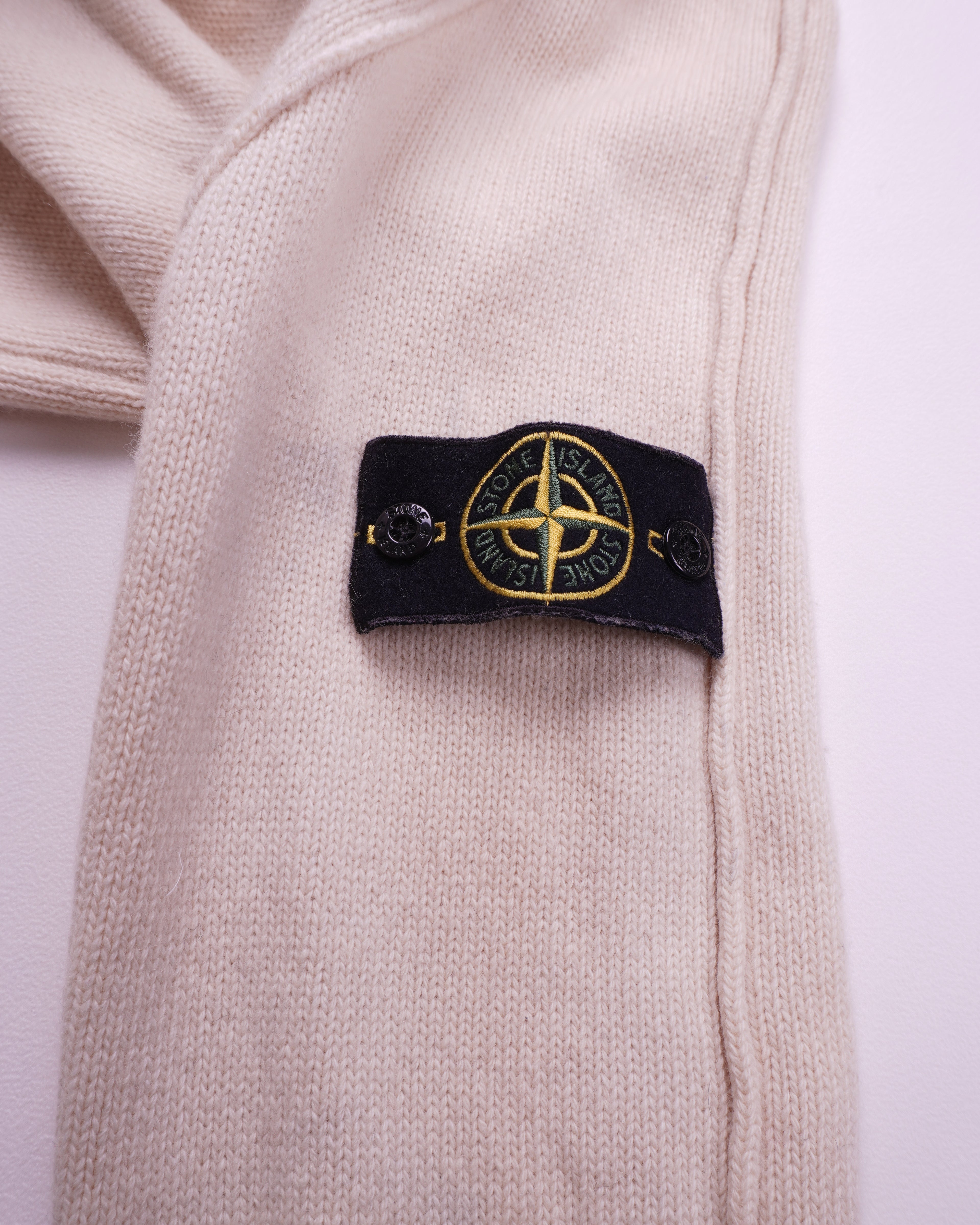 Stone Island Beige Button Cardigan - L