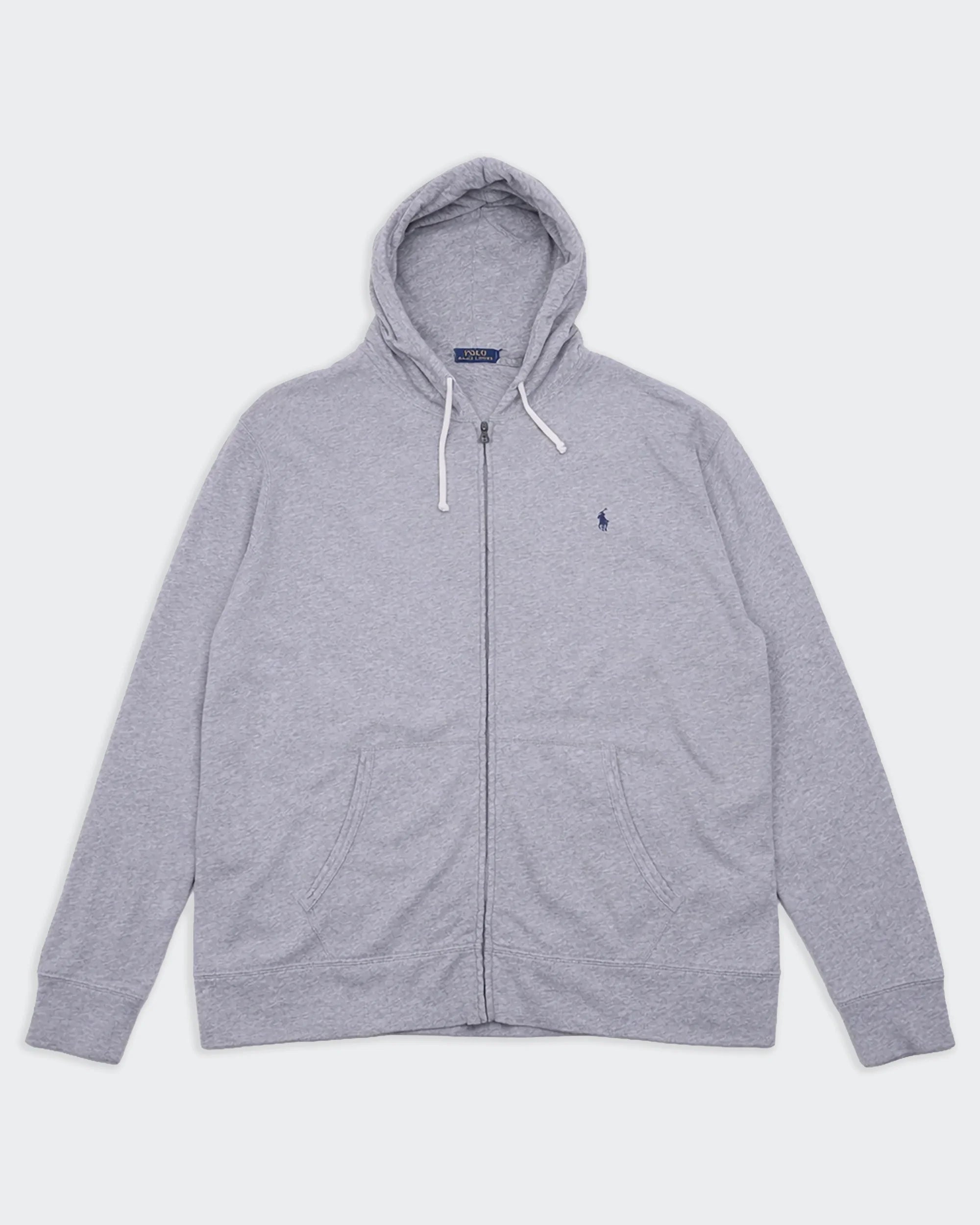 Ralph Lauren Grey Full-Zip Hoodie - XL