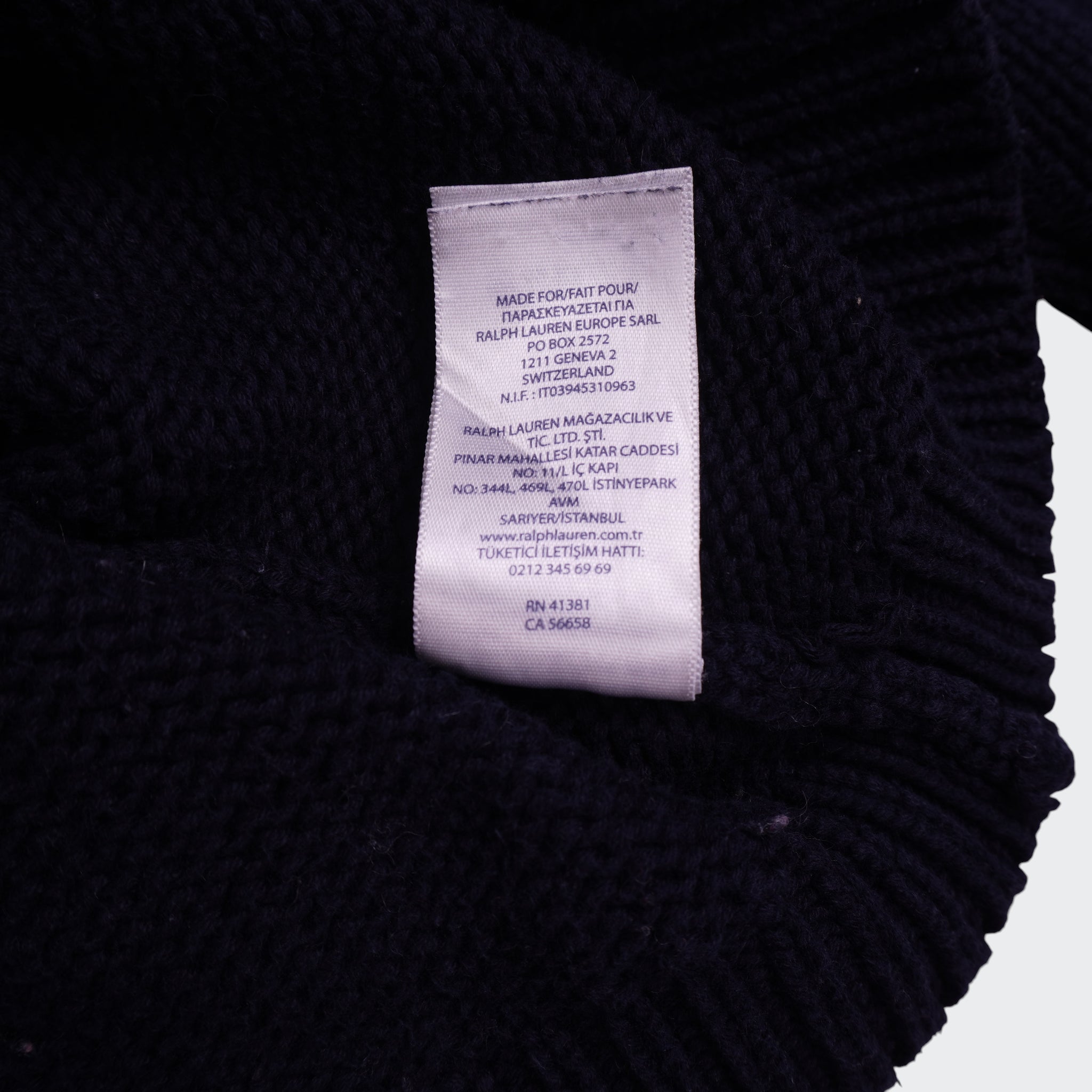 Ralph Lauren Navy Crewneck Sweater - XL