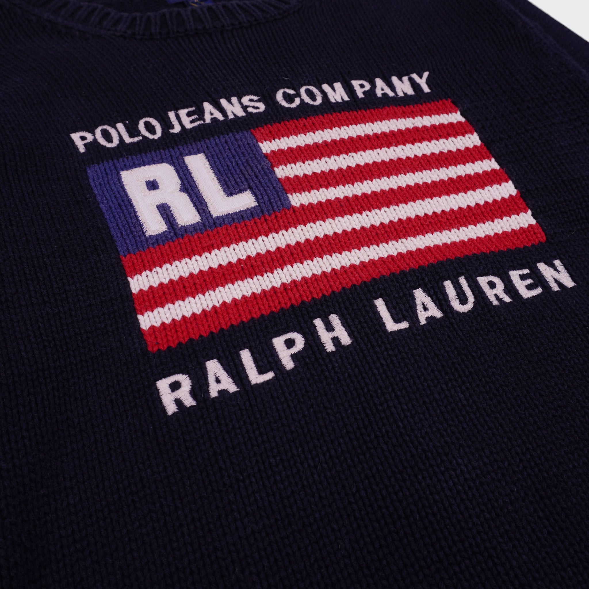 Ralph Lauren Navy Crewneck Sweater - XL