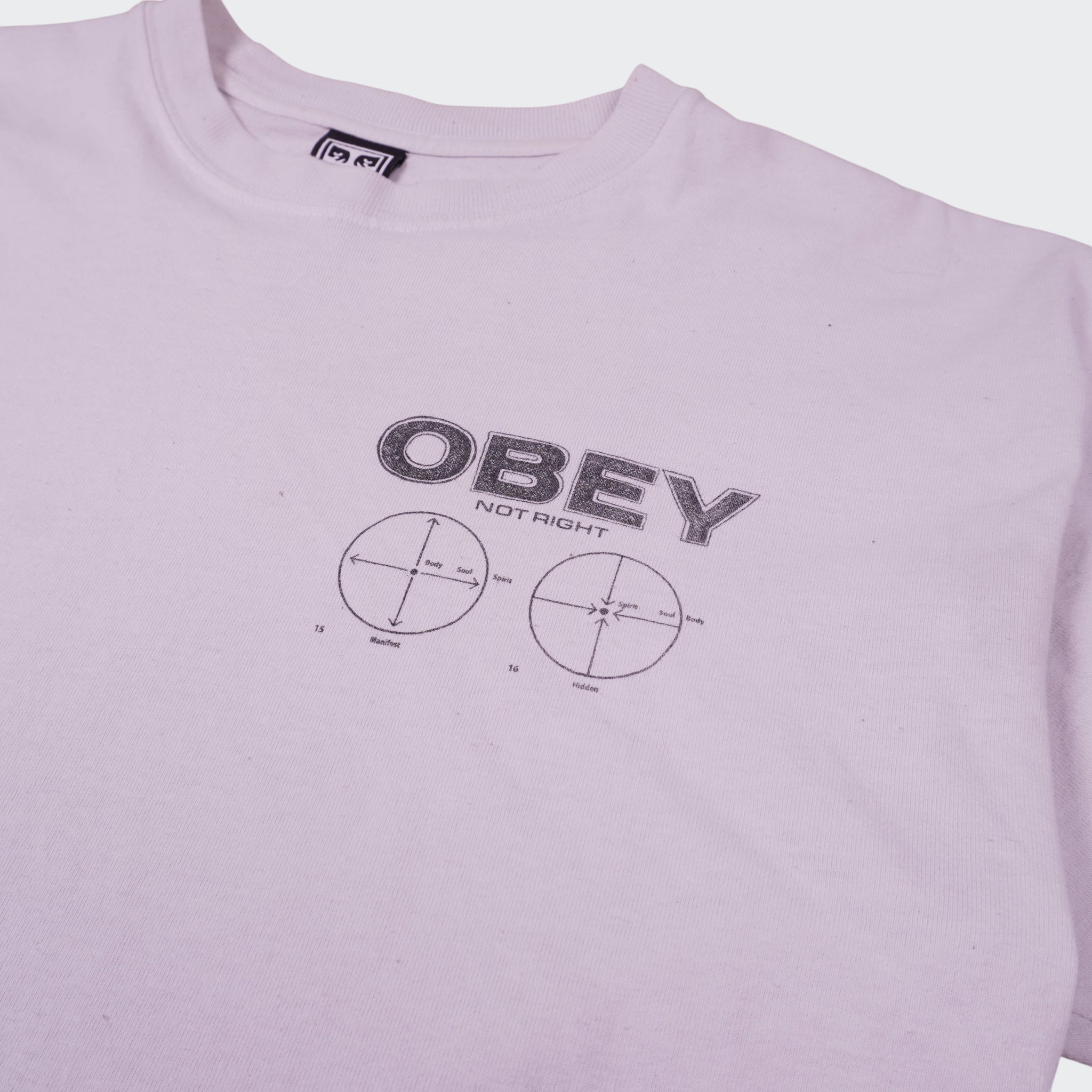 Obey White Graphic T-shirt - M