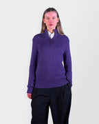 Ralph Lauren Purple Quarter-zip Sweater - S