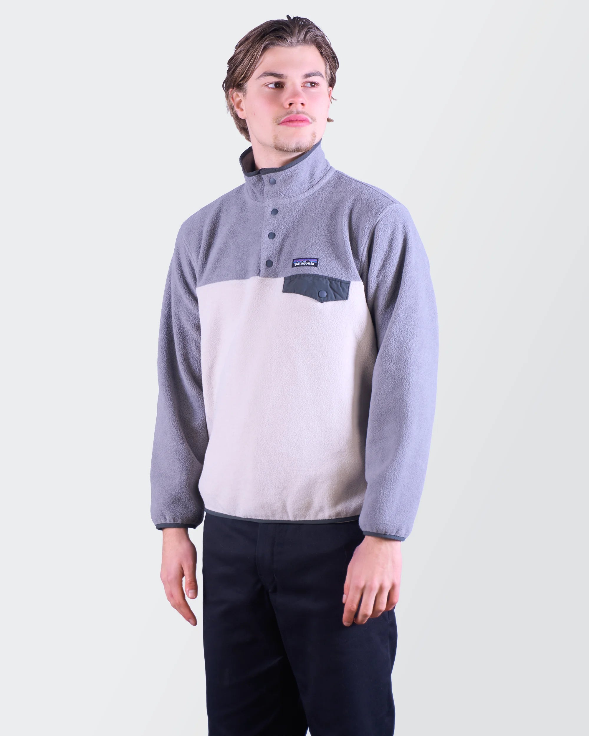 Patagonia Grey Fleece Quarter-zip Sweater - S