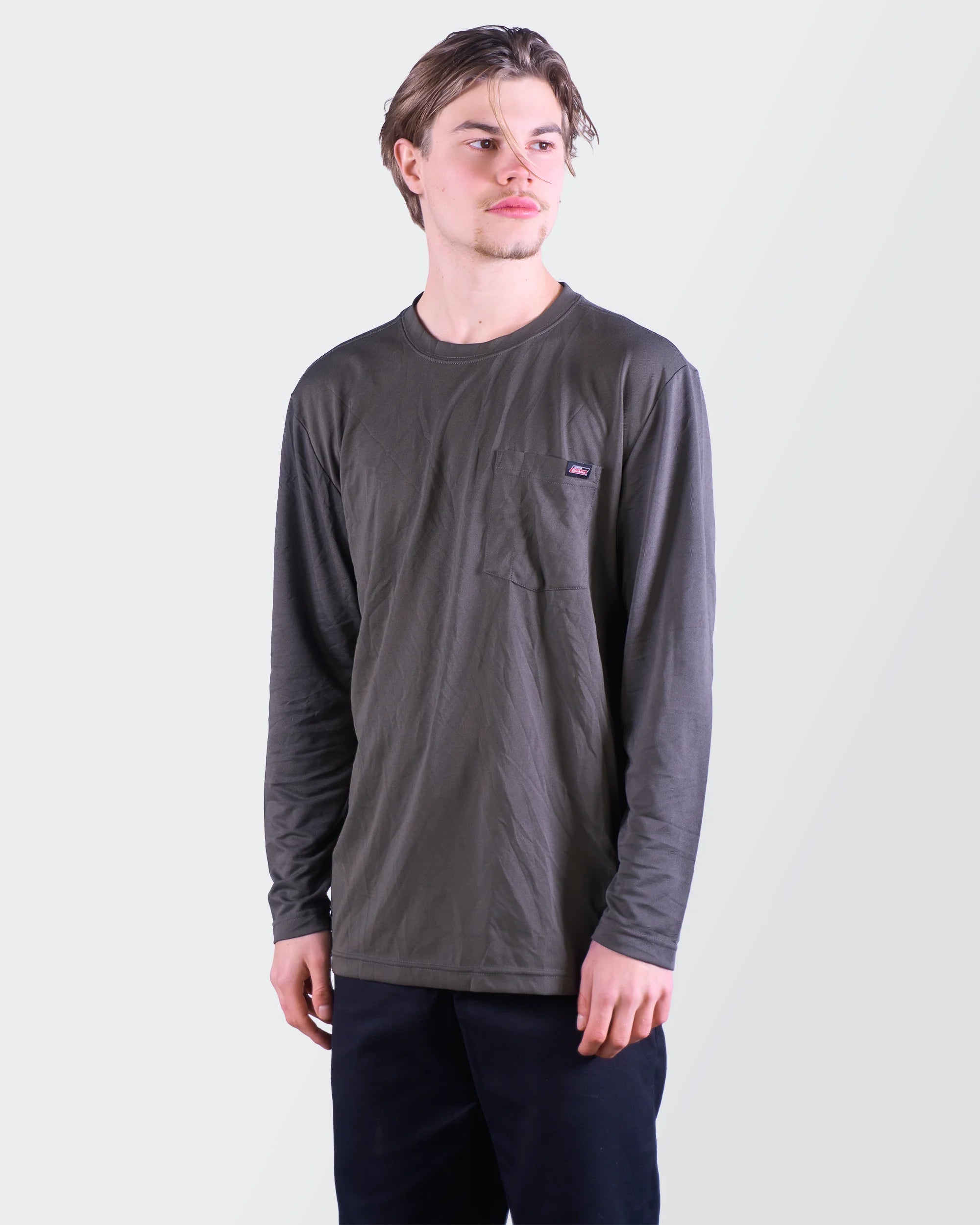 Dickies Gray Long Sleeve T-shirt - M