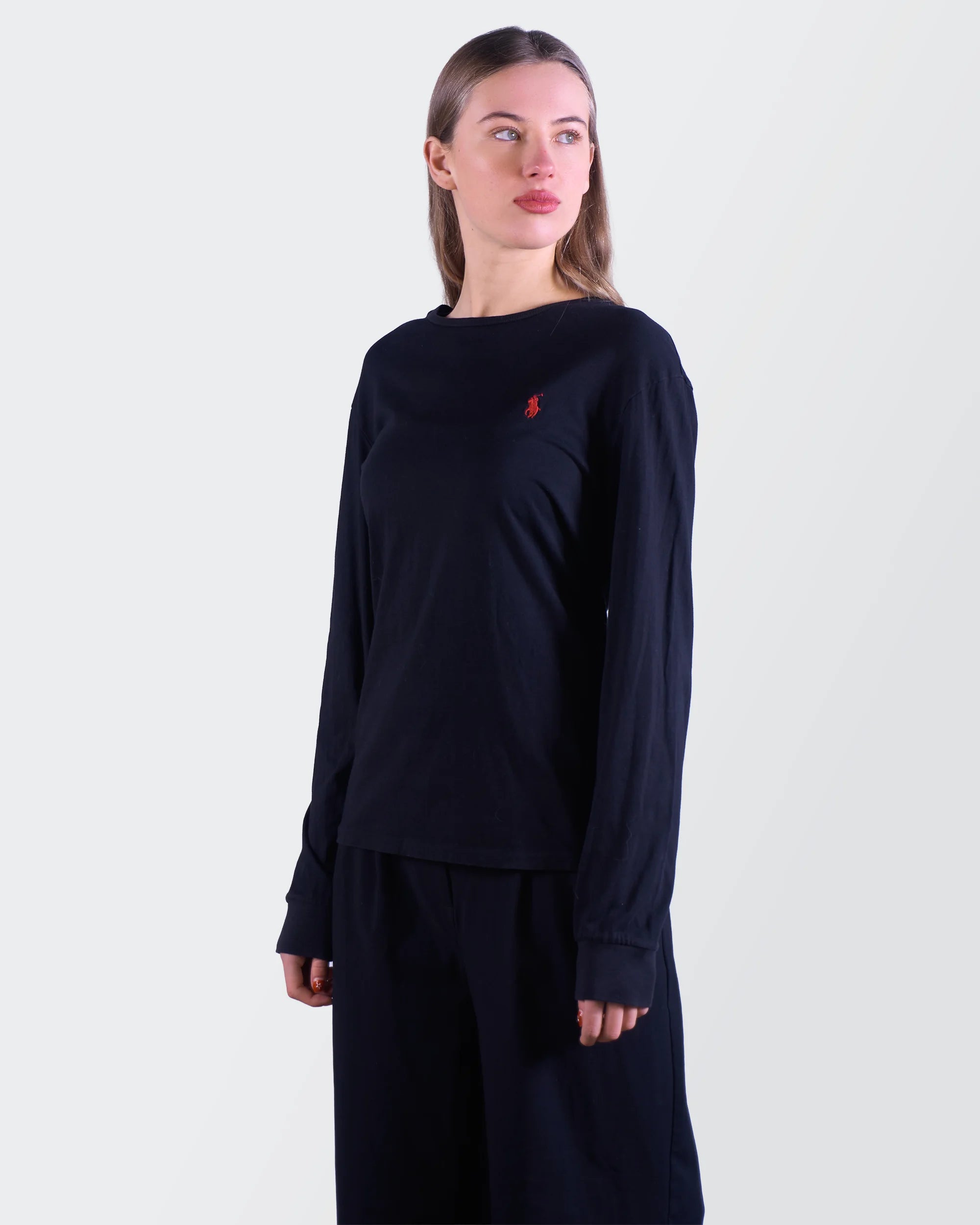 Polo Ralph Lauren Navy Cotton Long Sleeve T-shirt - M